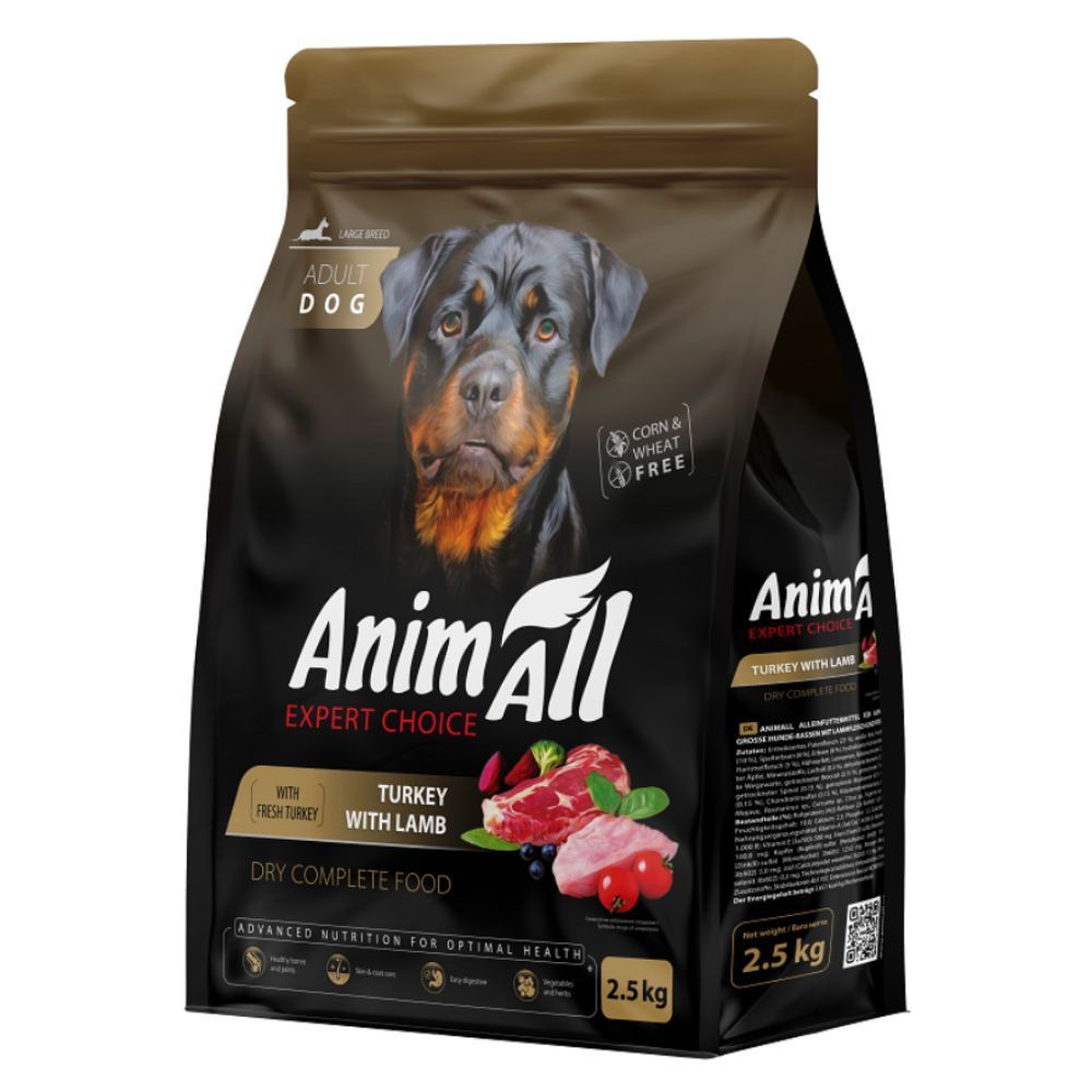 Сухой корм для собак AnimAll Adult 2,5 кг - индейка и ягненок Сухой корм для собак AnimAll Adult 2,5 кг - индейка и ягненок