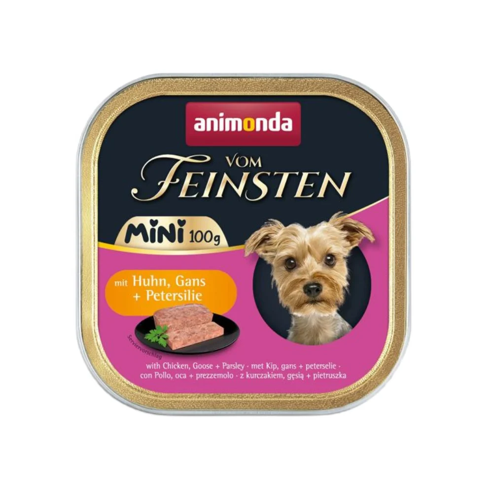 Влажный корм для собак Animonda Vom Feinsten Adult Mini 100 г - курица, гусь и петрушка Влажный корм для собак Animonda Vom Feinsten Adult Mini 100 г - курица, гусь и петрушка