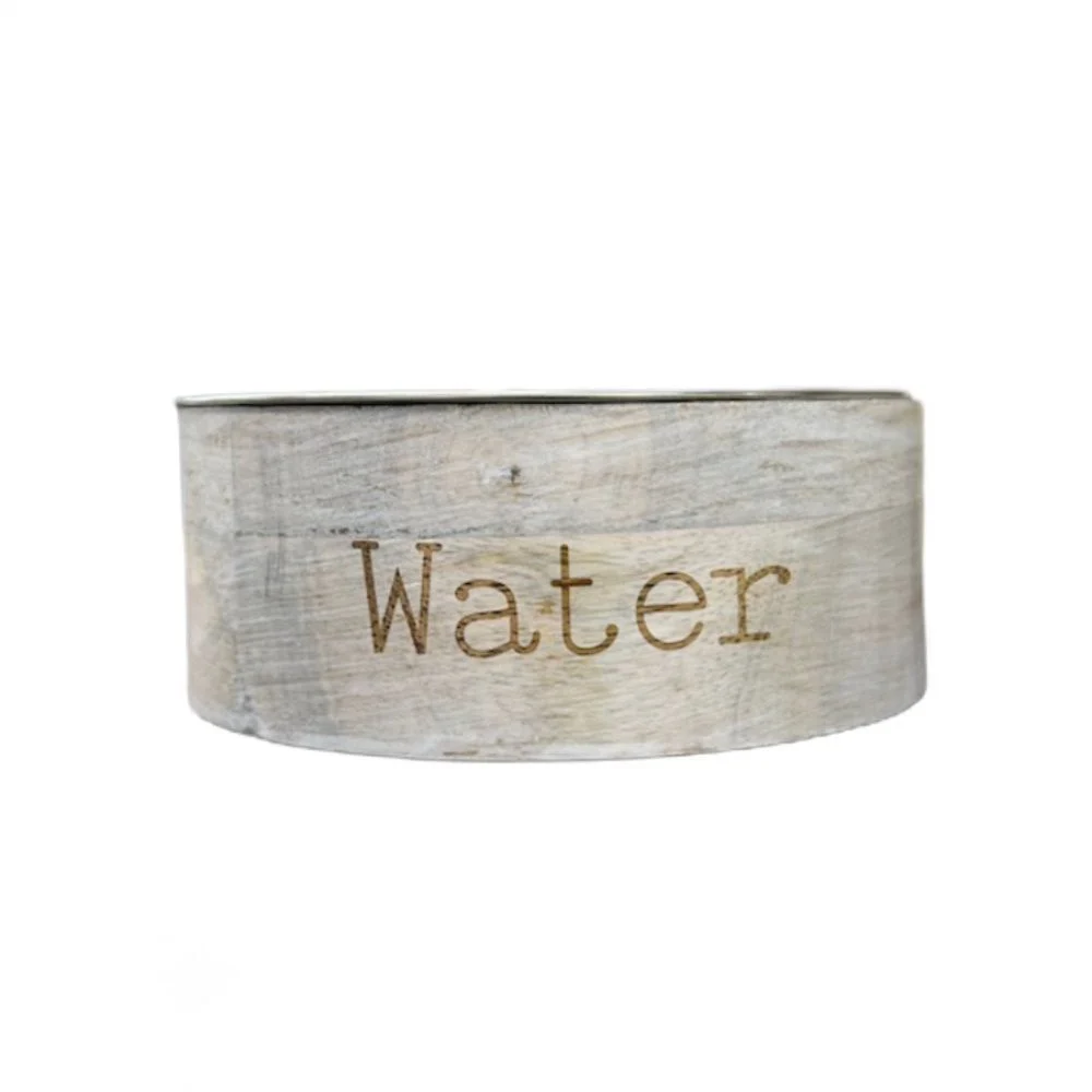 ArjanImpex Wooden Holders With SS Insert Straight миска металева для собак 370 мл - модель в асортименті