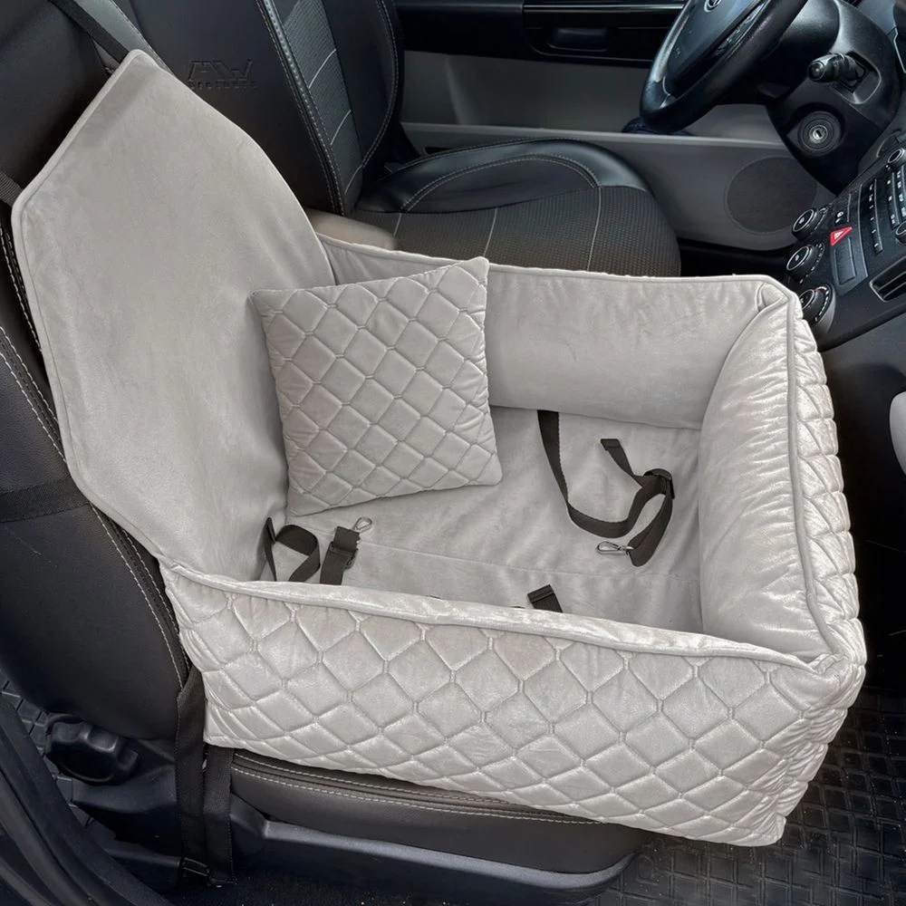 Автокрісло для собак Pet Fun 59х60х50 см - світло-сірий Автокрісло для собак Pet Fun 59х60х50 см - світло-сірий