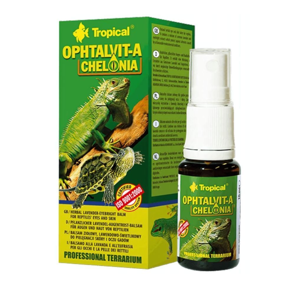Бальзам для шкіри та очей рептилій Tropical Ophtalvit-A Chelonia 15 мл