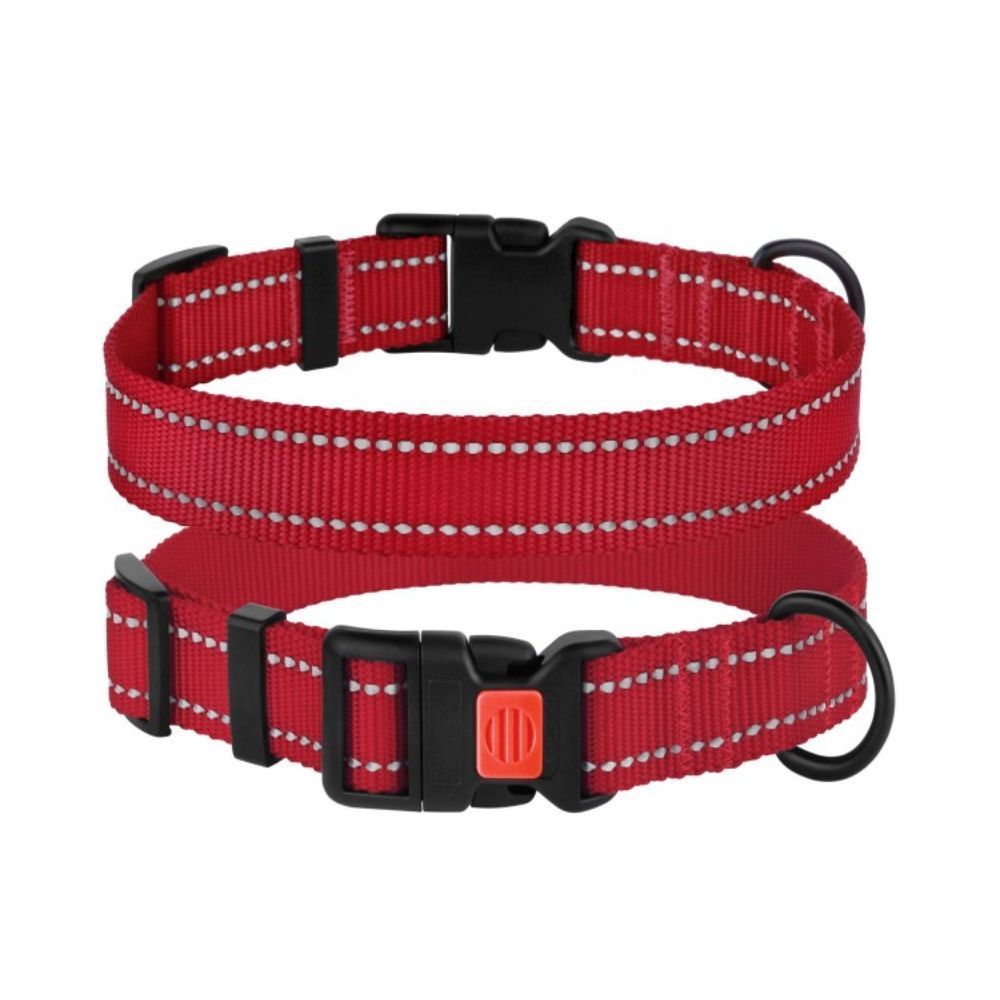 Barksi BronzeDog Active нейлоновий нашийник для собак S - червоний Barksi BronzeDog Active нейлоновий нашийник для собак S - червоний
