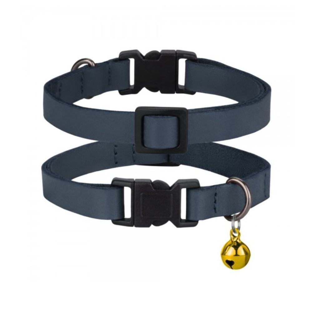 Barksi BronzeDog Crazy шкіряний нашийник для котів XS - синій Barksi BronzeDog Crazy шкіряний нашийник для котів XS - синій