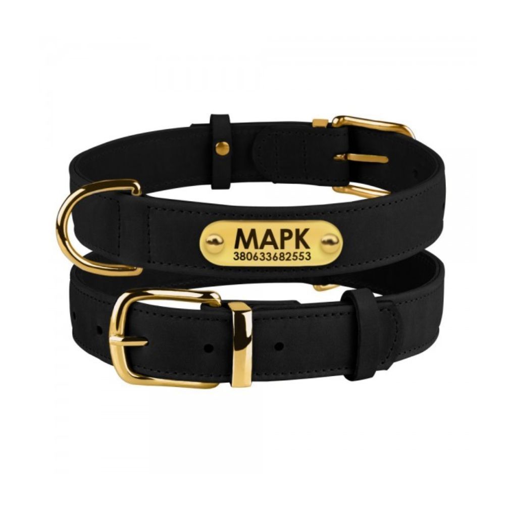 Barksi BronzeDog Crazy шкіряний нашийник для собак XXS - чорний Barksi BronzeDog Crazy шкіряний нашийник для собак XXS - чорний