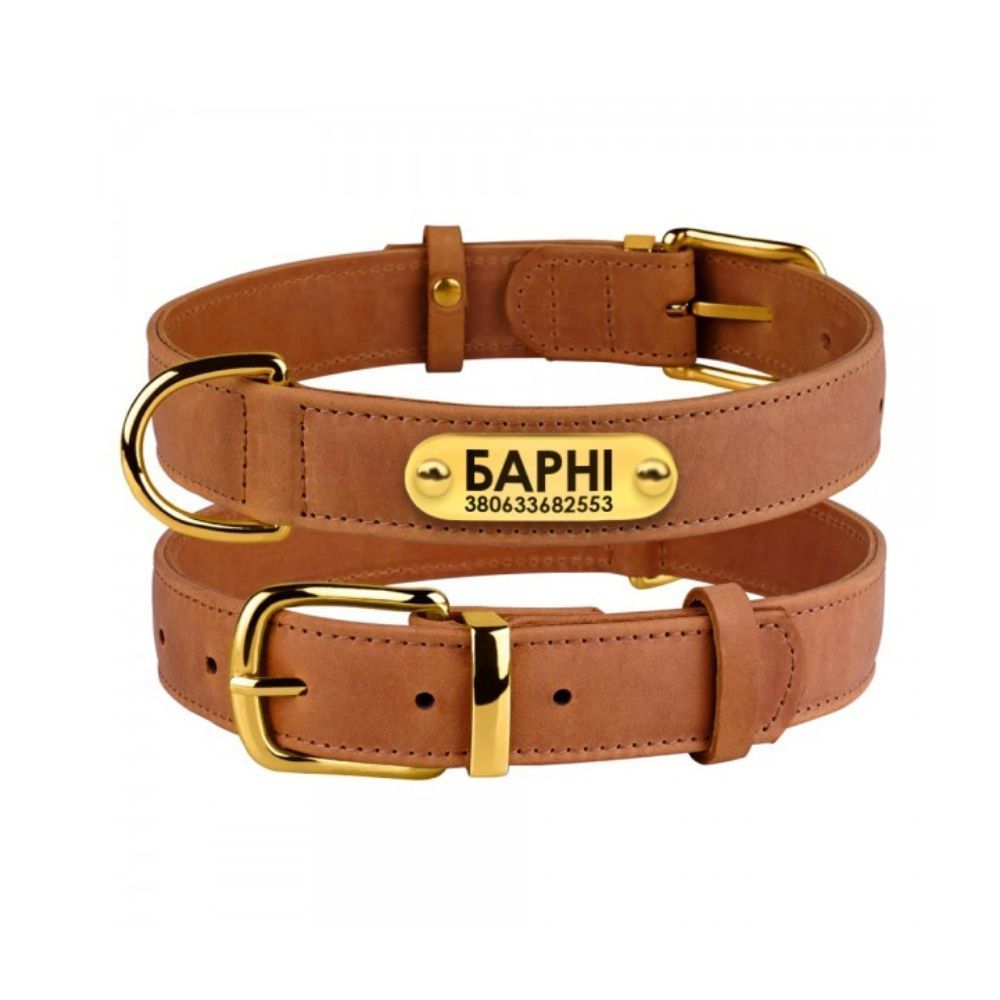 Barksi BronzeDog Crazy Тауні шкіряний нашийник для собак XXS - коричневий Barksi BronzeDog Crazy Тауні шкіряний нашийник для собак XXS - коричневий
