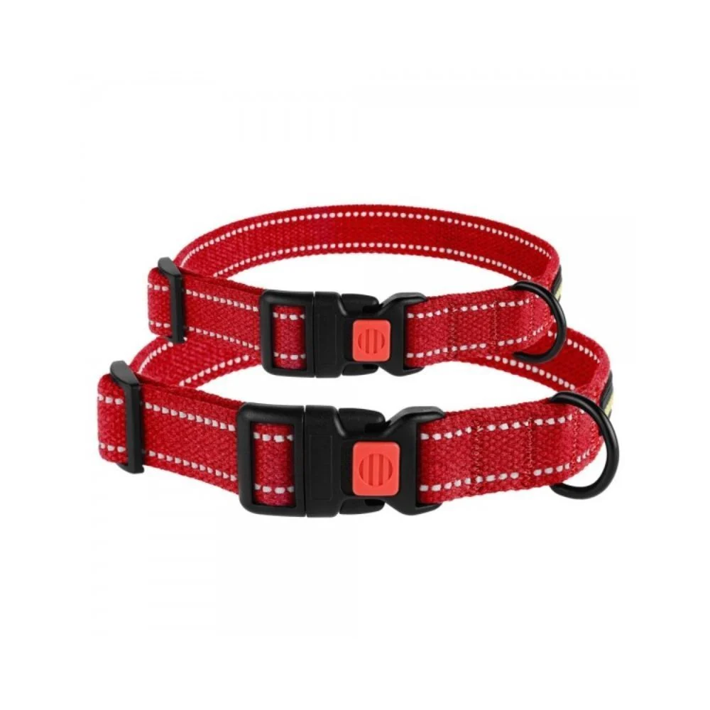 Barksi BronzeDog Cotton брезентовый ошейник для собак S - красный Barksi BronzeDog Cotton брезентовый ошейник для собак S - красный