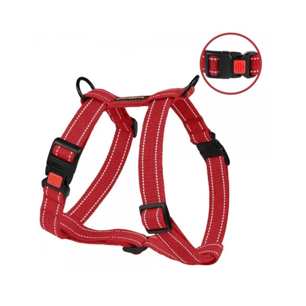 Barksi BronzeDog Cotton Н шлейка для собак S - красный Barksi BronzeDog Cotton Н шлейка для собак S - красный