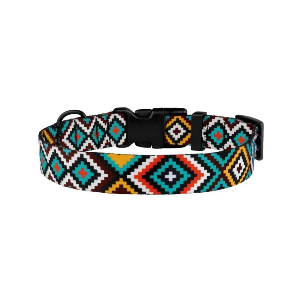 Barksi BronzeDog Urban Гуцульский нейлоновий нашийник для собак S - різнокольоровий