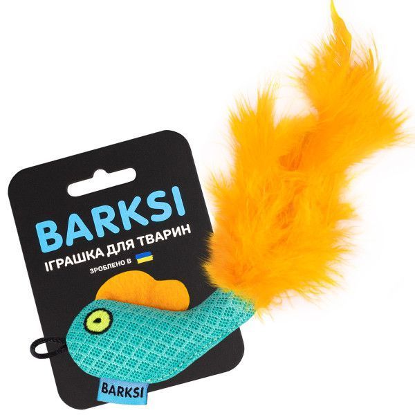 Barksi Рибка іграшка для котів 8х5 см - ментоловий