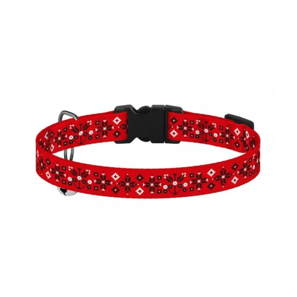 Barksi Urban Вишиванка нейлоновий нашийник для котів XS - червоний Barksi Urban Вишиванка нейлоновий нашийник для котів XS - червоний