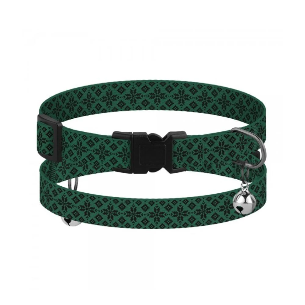 Barksi Urban Вишиванка нейлоновий нашийник для котів XS - зелений