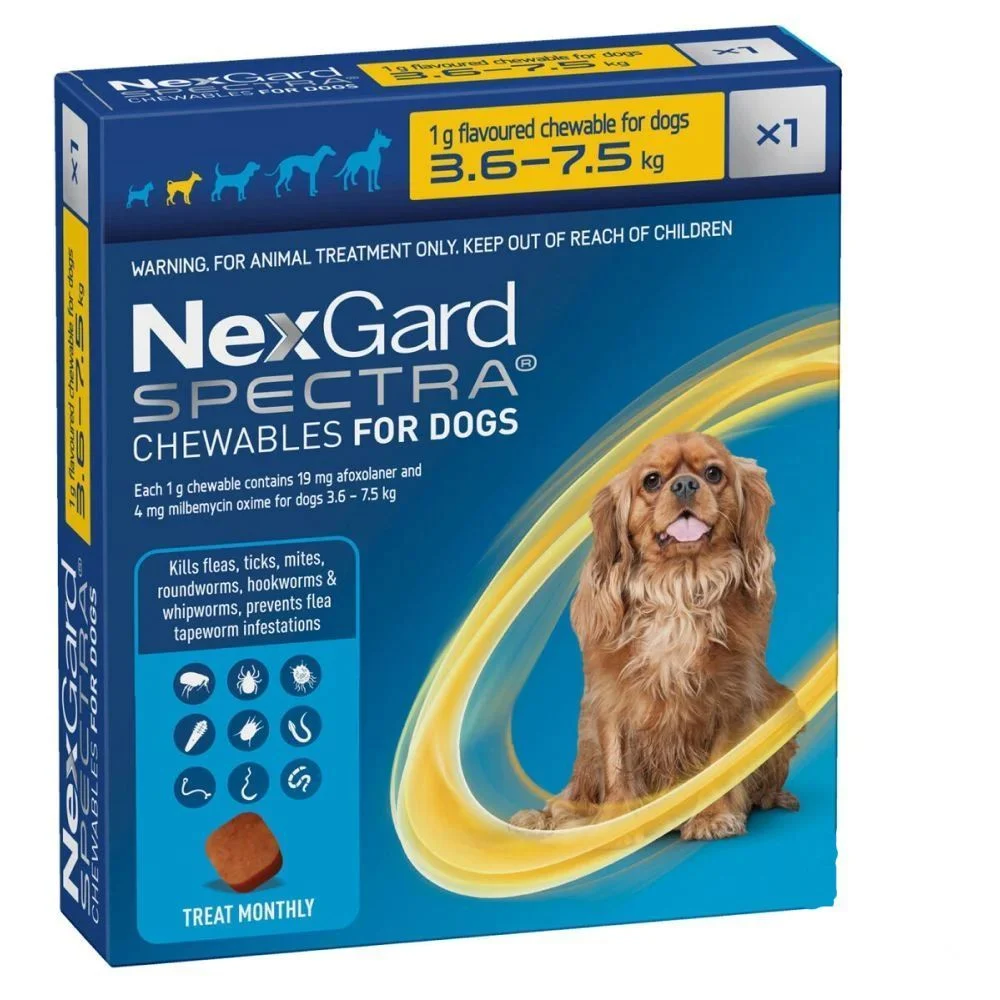 Boehringer Ingelheim NexGard Spectra S таблетки для собак від 3,5 до 7,5 кг 1 шт Boehringer Ingelheim NexGard Spectra S таблетки для собак від 3,5 до 7,5 кг 1 шт