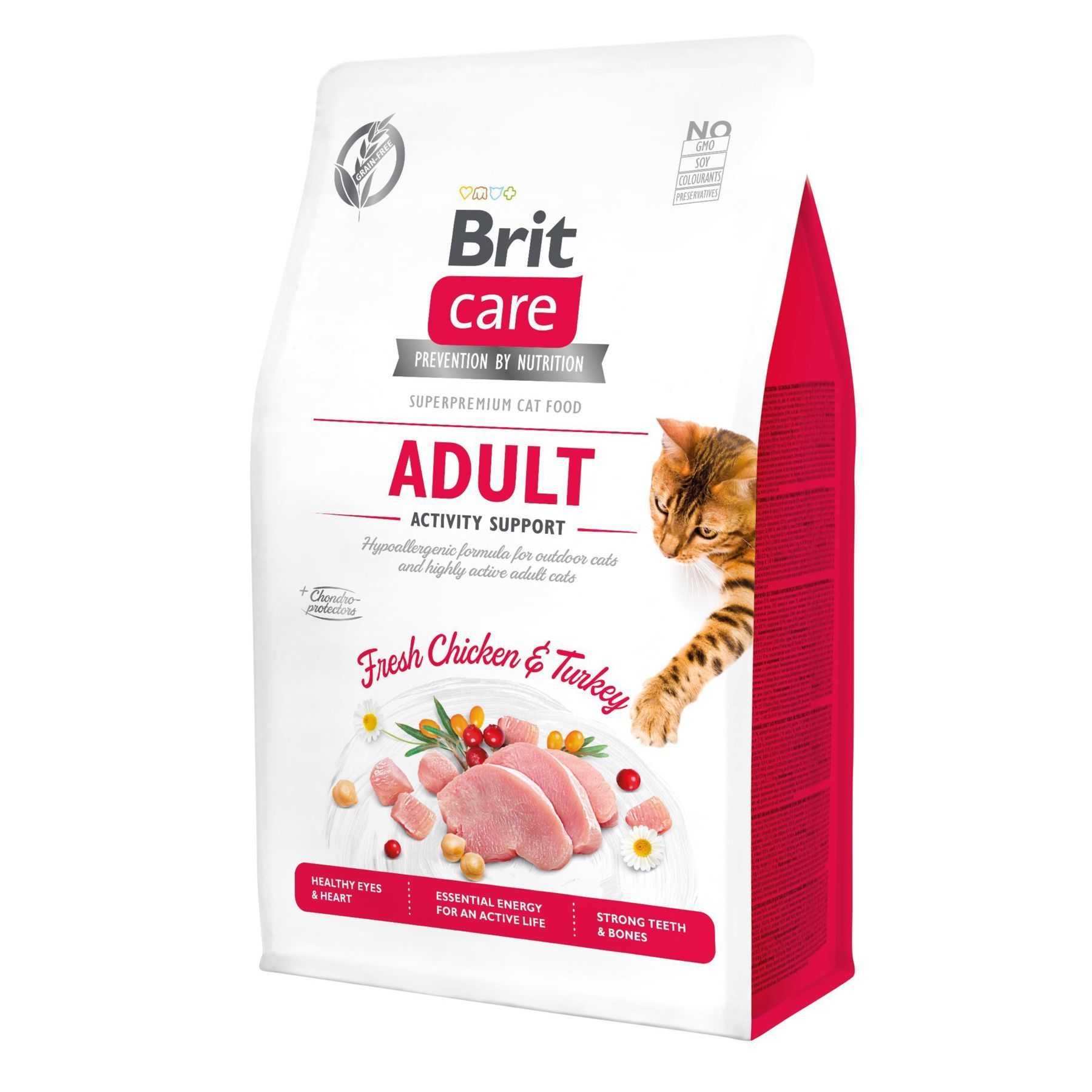 Сухий корм для котів Brit Care Cat GF Adult Activity Support 400 г - курка та індичка Сухий корм для котів Brit Care Cat GF Adult Activity Support 400 г - курка та індичка