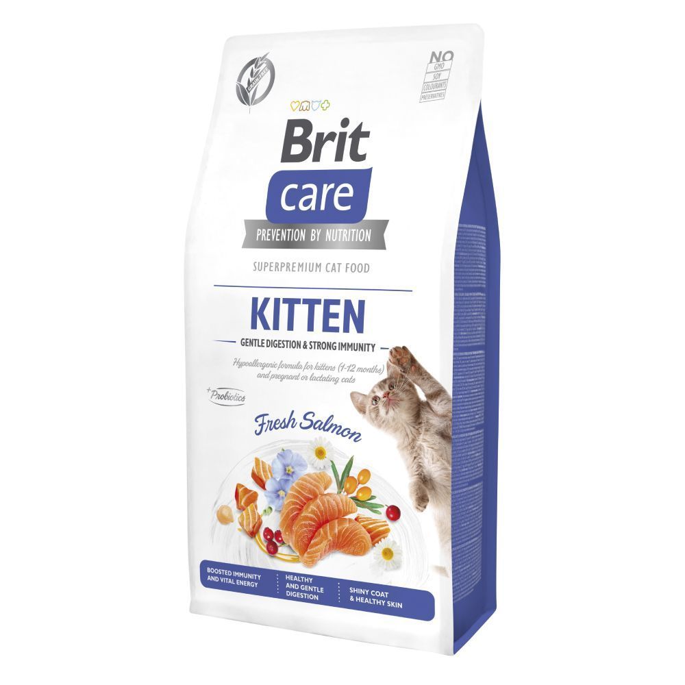 Сухой корм для котят Brit Care Cat Grain Free Kitten Gentle Digestion Strong Immunity 7 кг - лосось Сухой корм для котят Brit Care Cat Grain Free Kitten Gentle Digestion Strong Immunity 7 кг - лосось