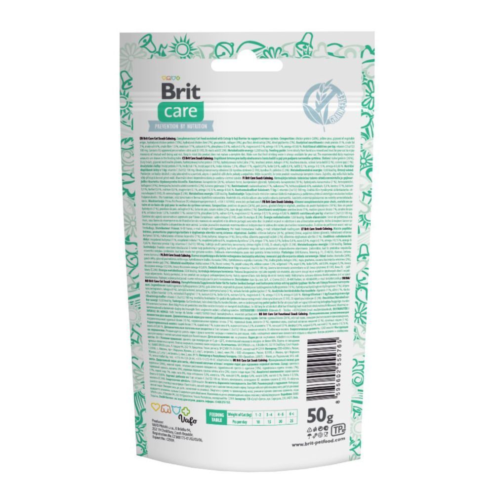 Ласощі для котів Brit Care Calming Functional Snack 50 г - курка, котяча м’ята і ягоди годжі Ласощі для котів Brit Care Calming Functional Snack 50 г - курка, котяча м’ята і ягоди годжі