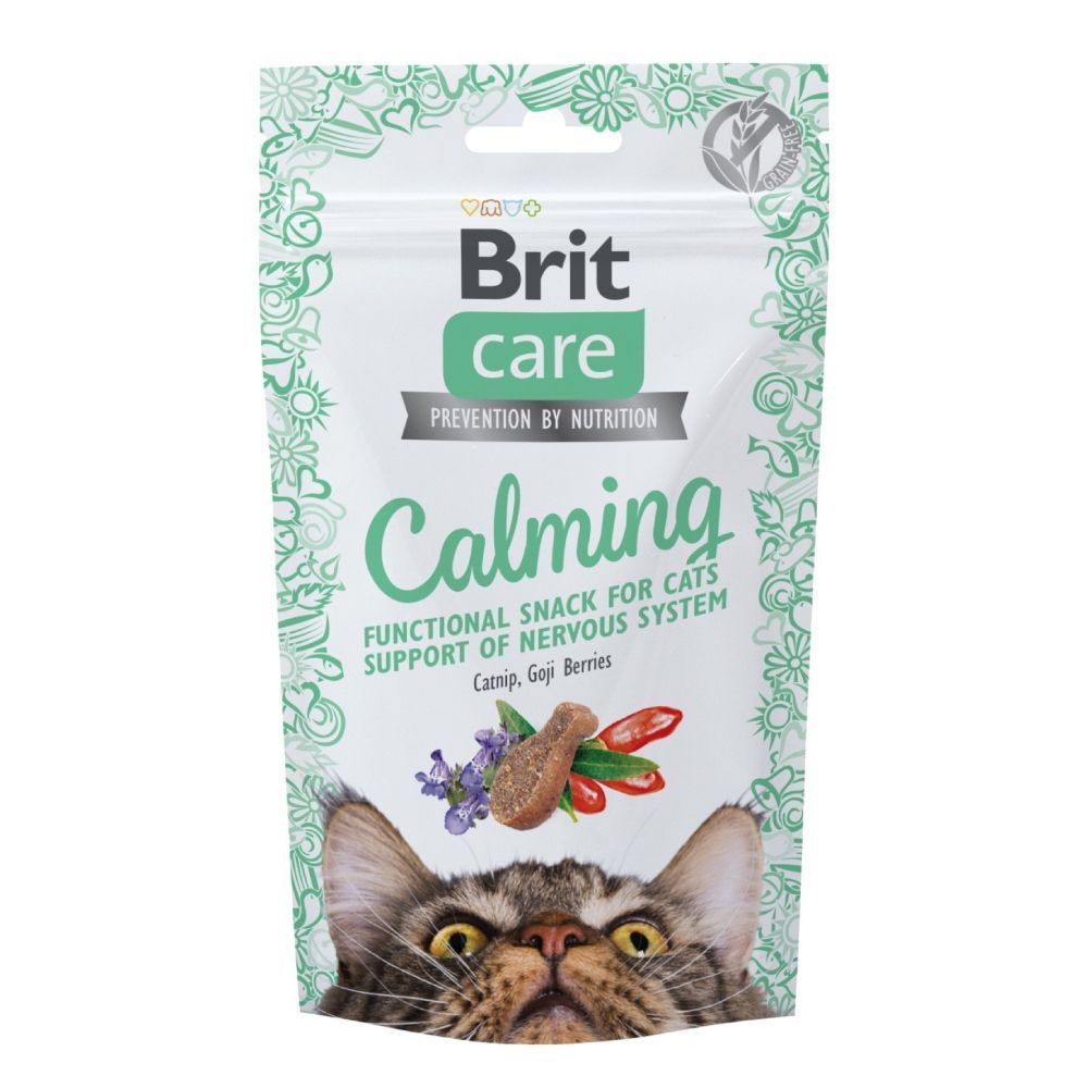Ласощі для котів Brit Care Calming Functional Snack 50 г - курка, котяча м’ята і ягоди годжі Ласощі для котів Brit Care Calming Functional Snack 50 г - курка, котяча м’ята і ягоди годжі