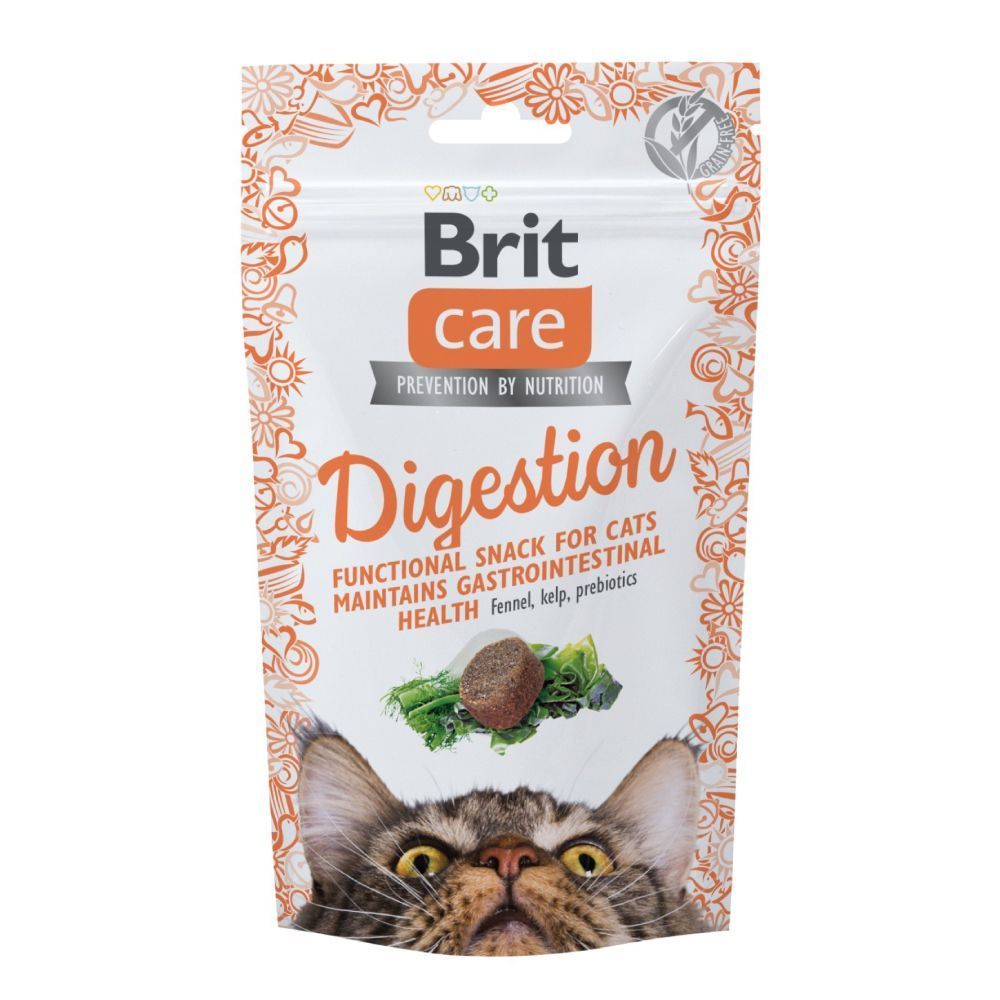 Ласощі для котів Brit Care Crunchy Cracker Digestion 50 г - тунець, фенхель і ламінарія Ласощі для котів Brit Care Crunchy Cracker Digestion 50 г - тунець, фенхель і ламінарія