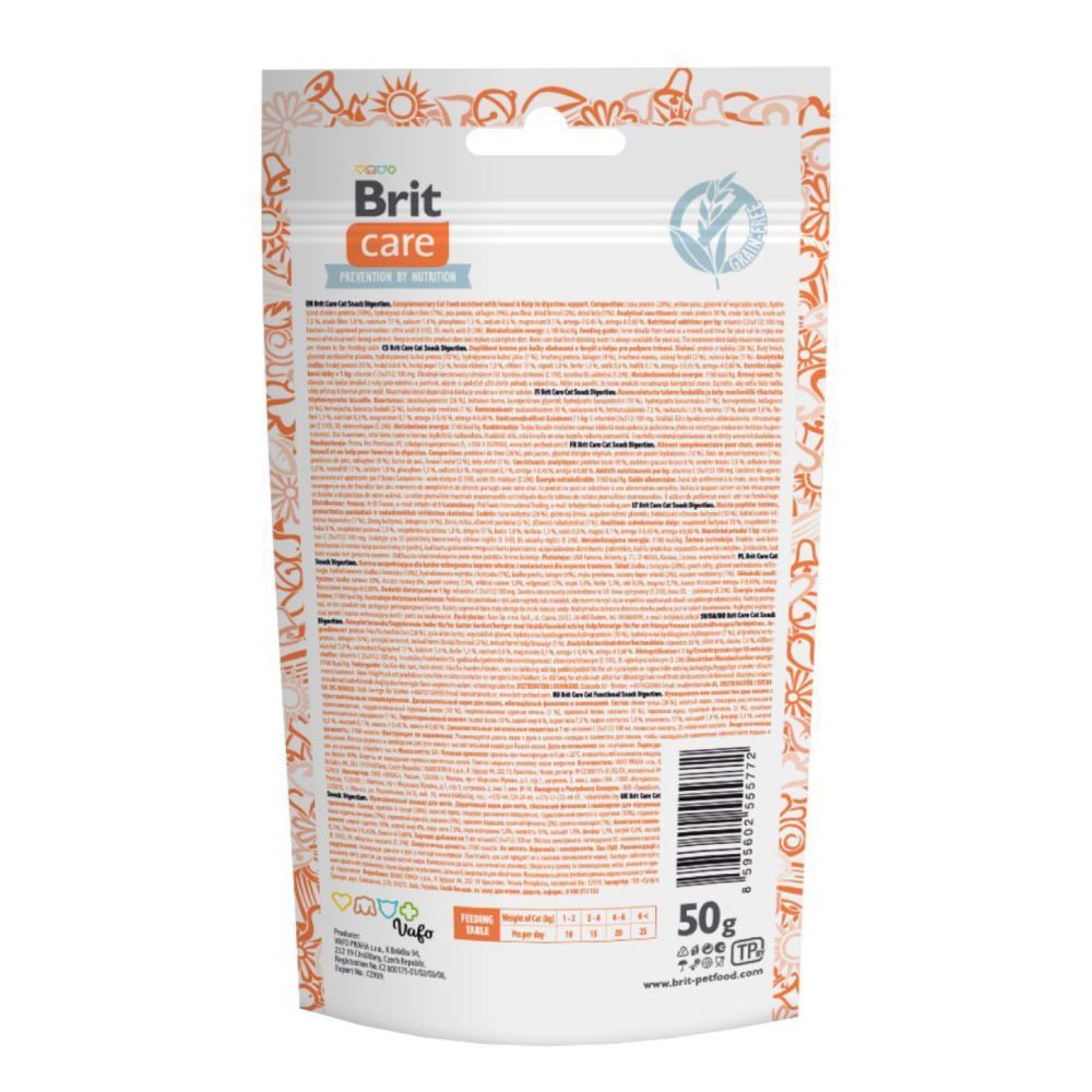 Ласощі для котів Brit Care Crunchy Cracker Digestion 50 г - тунець, фенхель і ламінарія Ласощі для котів Brit Care Crunchy Cracker Digestion 50 г - тунець, фенхель і ламінарія