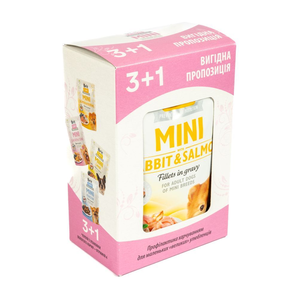 Набір вологого корму для собак Brit Care Mini 3+1 4 шт х 85 г