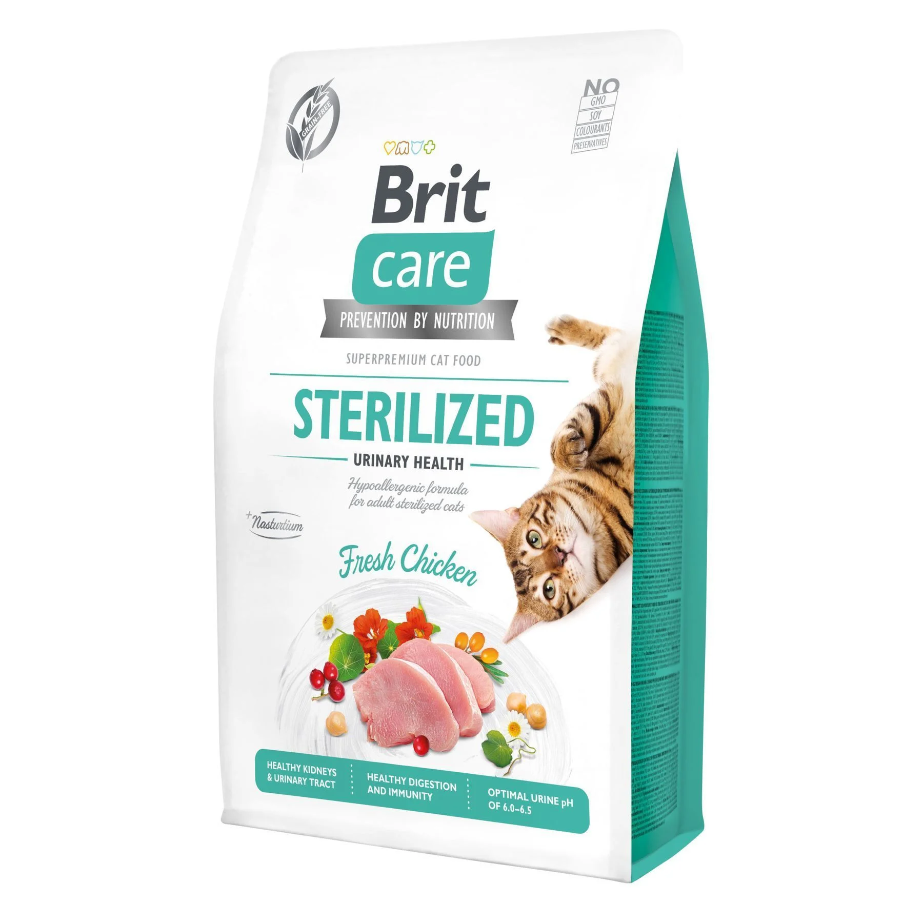 Сухий корм для котів Brit Care Cat Grain Free Sterilized Urinary Health 2 кг - курка