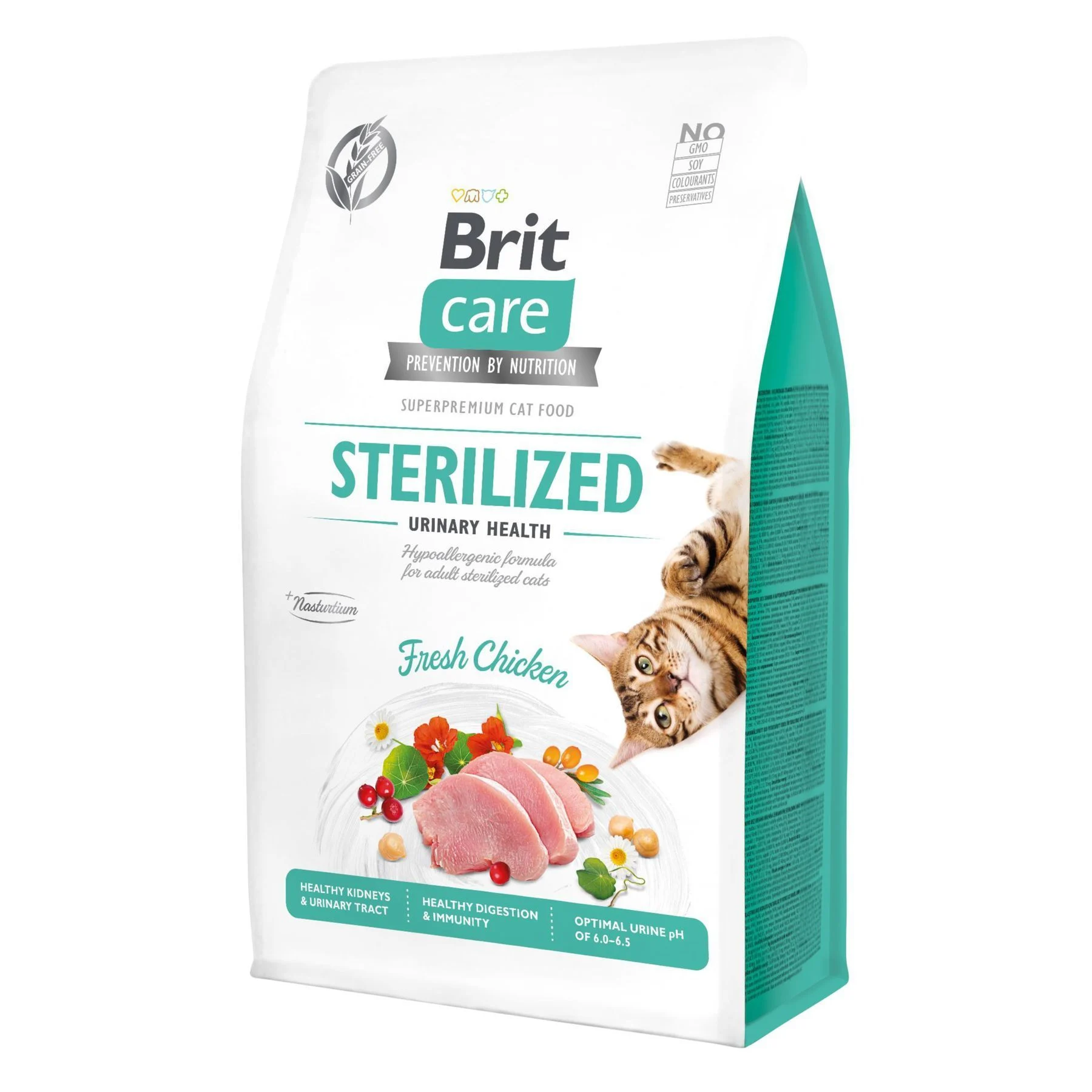 Сухий корм для котів Brit Care Cat Grain Free Sterilized Urinary Health 400 г - курка Сухий корм для котів Brit Care Cat Grain Free Sterilized Urinary Health 400 г - курка