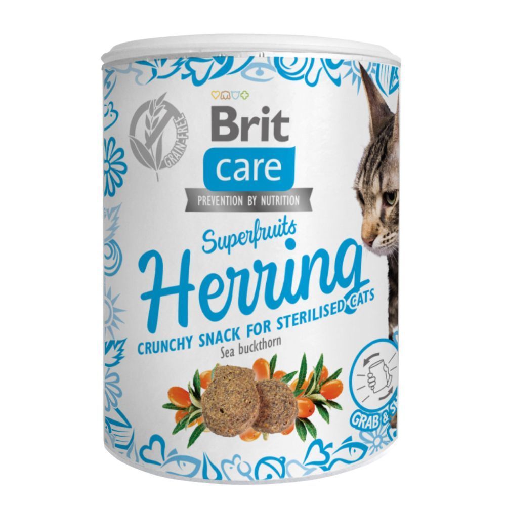 Ласощі для котів Brit Care Superfruits Herring 100 г - оселедець Ласощі для котів Brit Care Superfruits Herring 100 г - оселедець