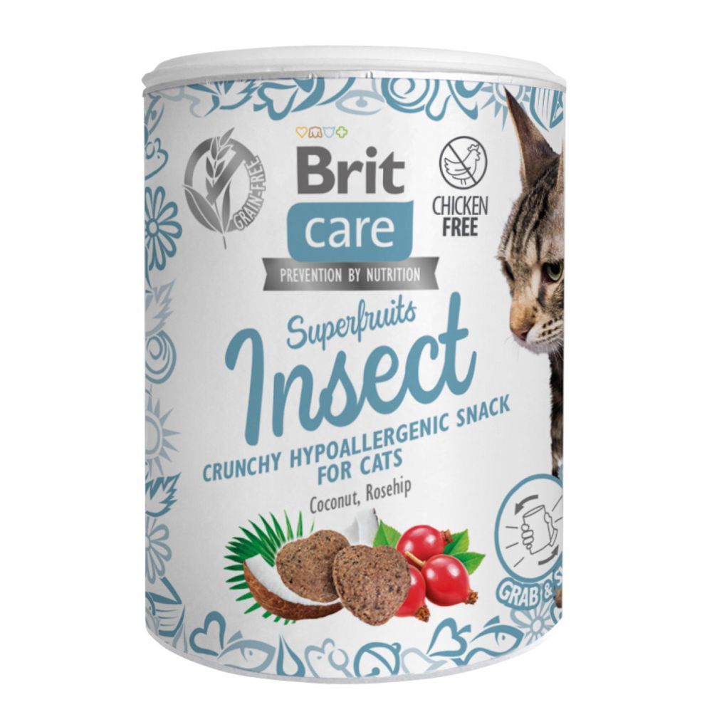 Ласощі для котів Brit Care Superfruits Insect 100 г - комахи Ласощі для котів Brit Care Superfruits Insect 100 г - комахи