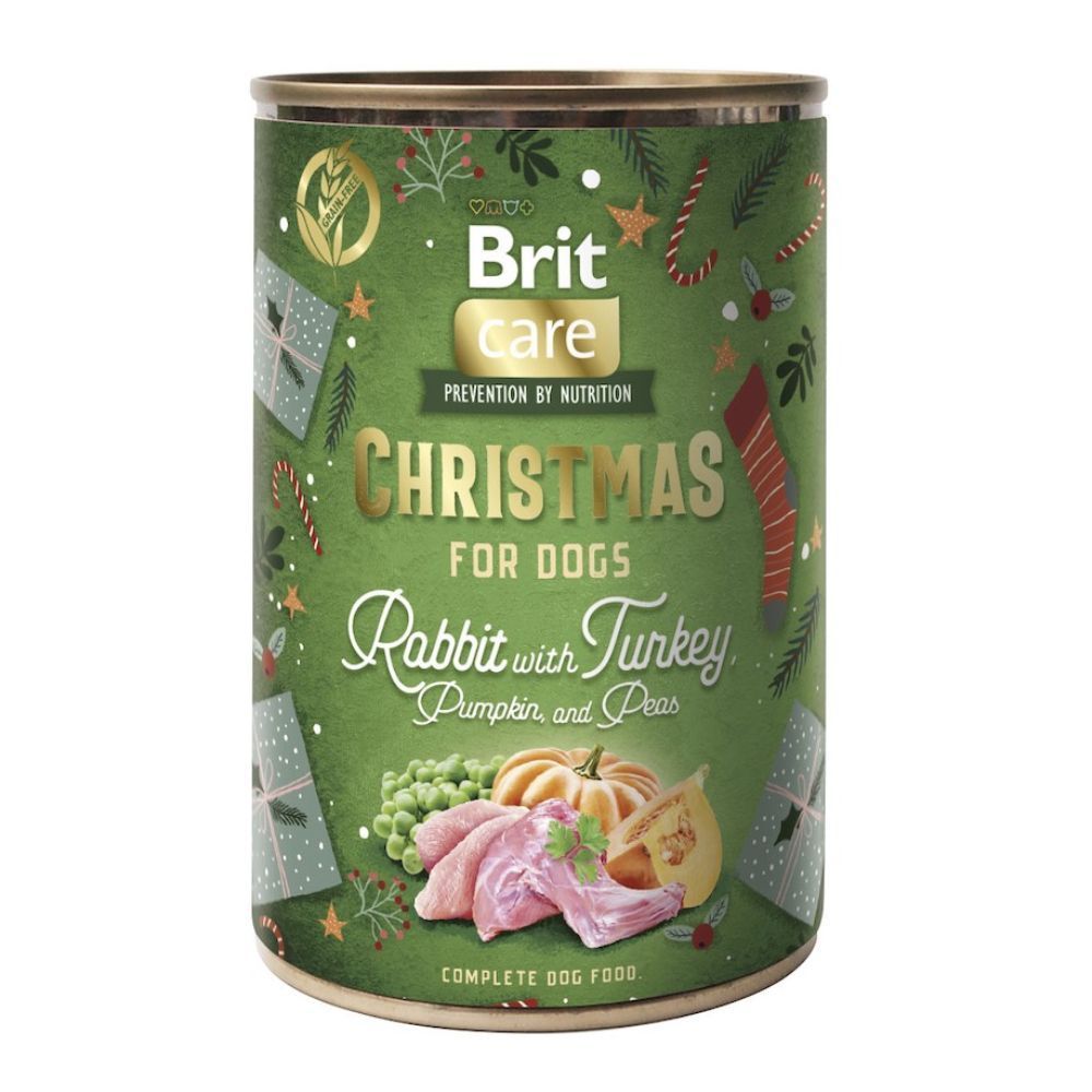 Набір вологого корму для собак Brit Mono Protein Christmas 4 шт х 400 г - асорті