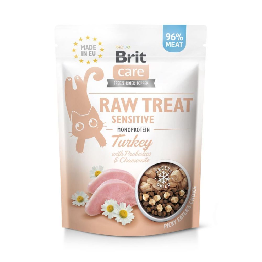 Ласощі для котів Brit Raw Treat Sensitive 40 г - індичка Ласощі для котів Brit Raw Treat Sensitive 40 г - індичка