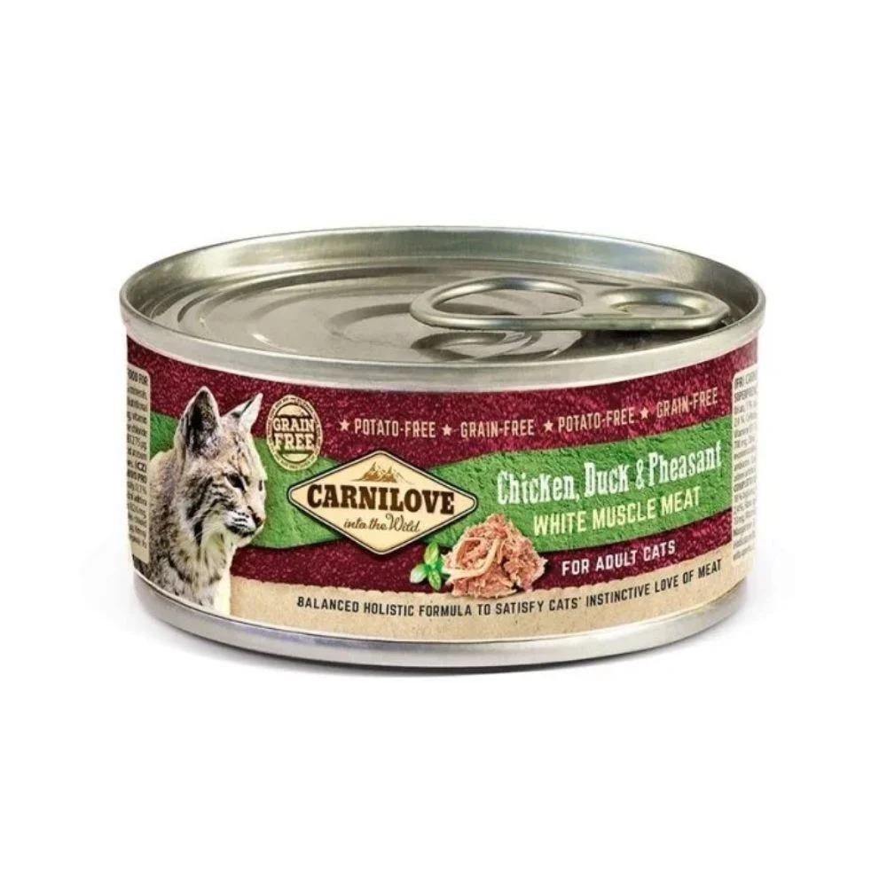Влажный корм для кошек Carnilove Chicken, Duck & Pheasant 100 г — курица, утка и фазан