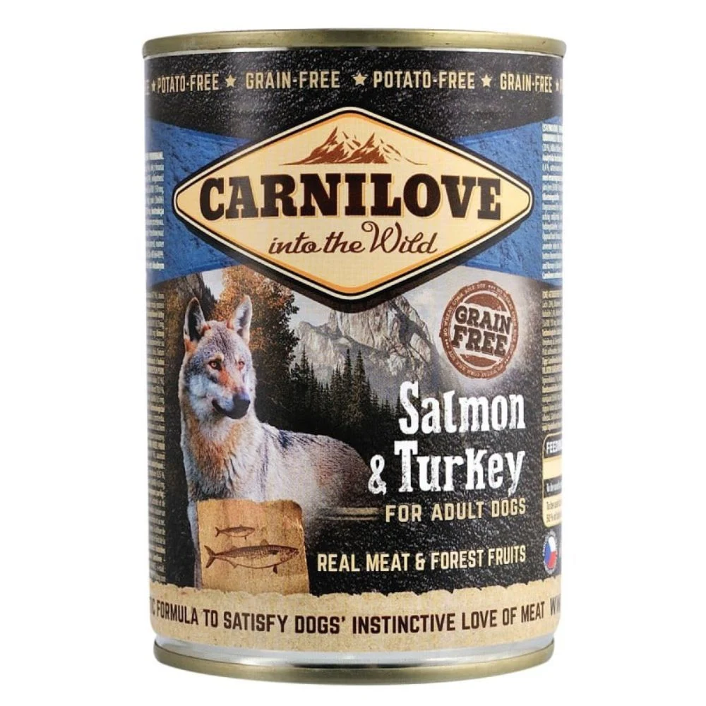 Влажный корм для собак Carnilove Grain Free Adult 400 г — лосось и индейка