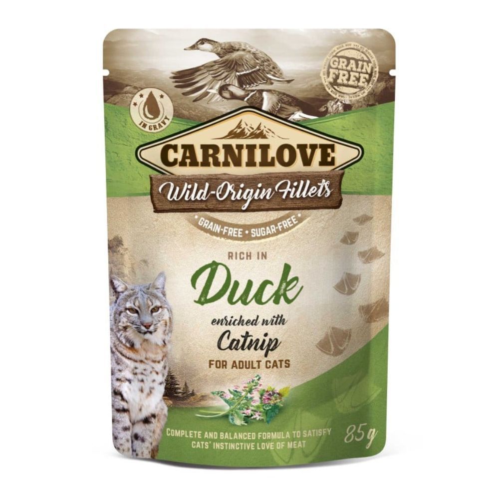 Вологий корм для котів Carnilove Rich in Duck with Catnip 85 г - качка та котяча м'ята