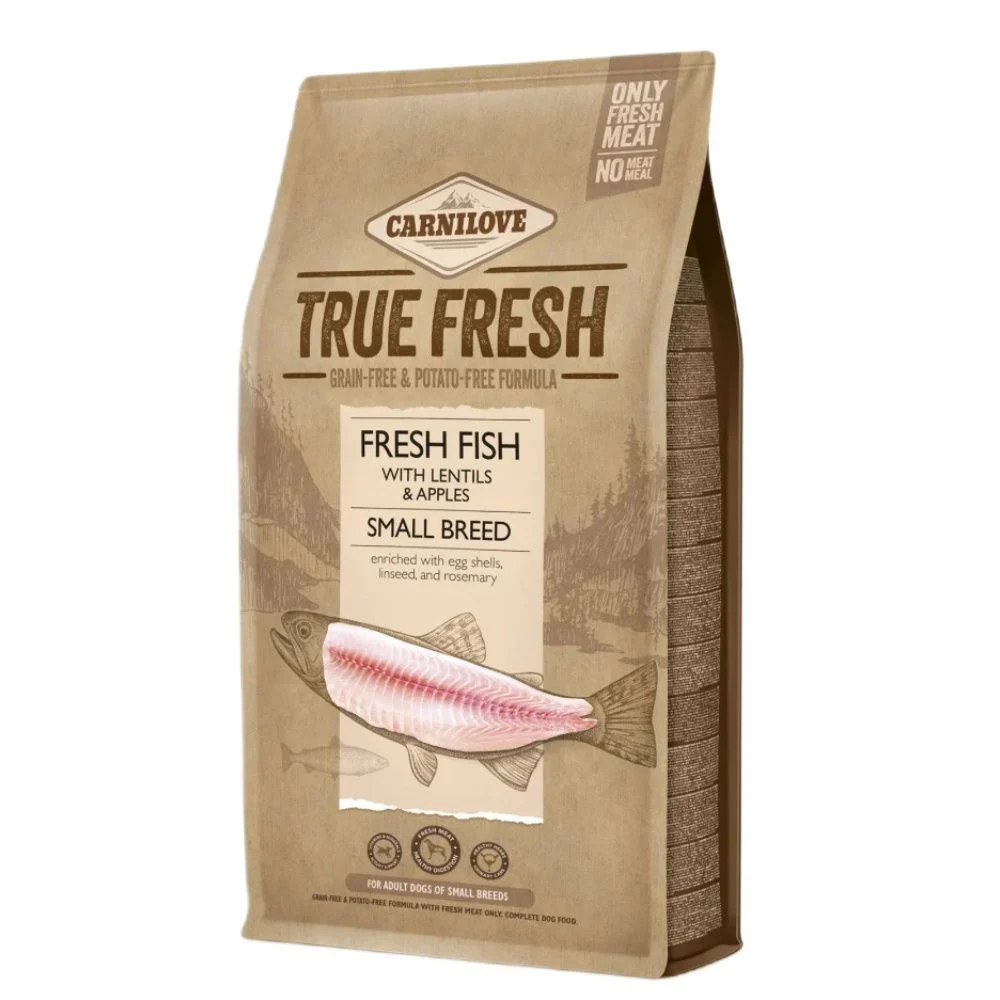 Сухой корм для собак Carnilove True Fresh Adult Small Breed 1,4 кг - рыба, чечевица и яблоко Сухой корм для собак Carnilove True Fresh Adult Small Breed 1,4 кг - рыба, чечевица и яблоко