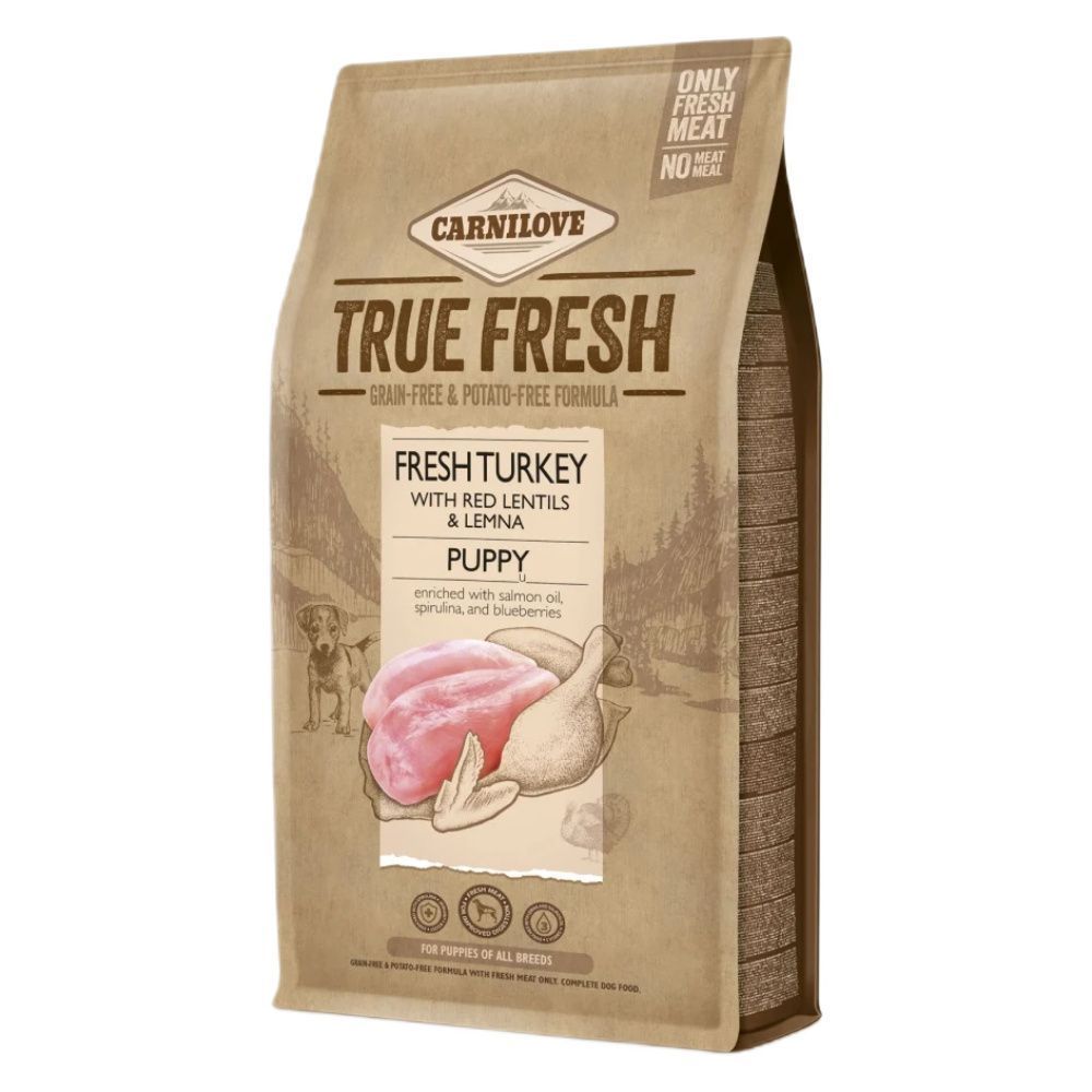 Сухий корм для цуценят Carnilove True Fresh Puppy 1,4 кг - індичка, червона сочевиця та ряска Сухий корм для цуценят Carnilove True Fresh Puppy 1,4 кг - індичка, червона сочевиця та ряска