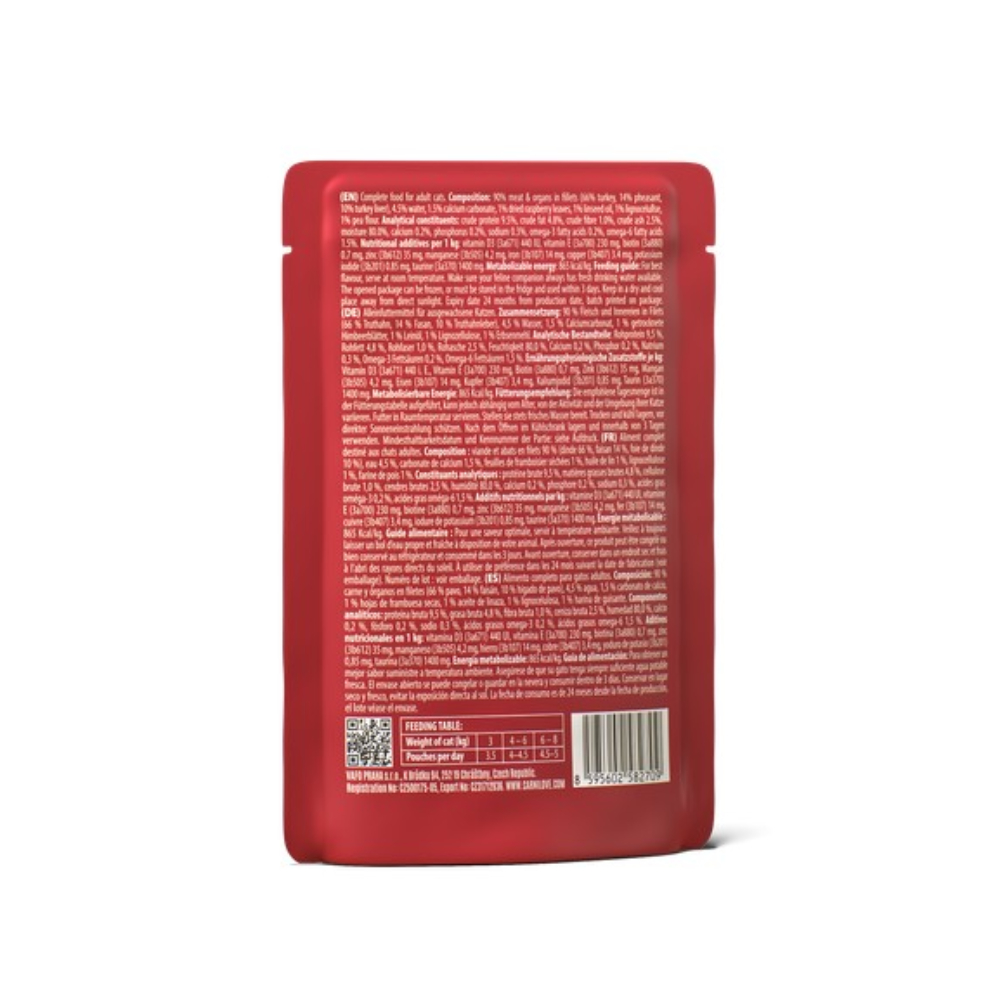 Вологий корм для котів Carnilove Adult Gravy 85 г - фазан та листя малини