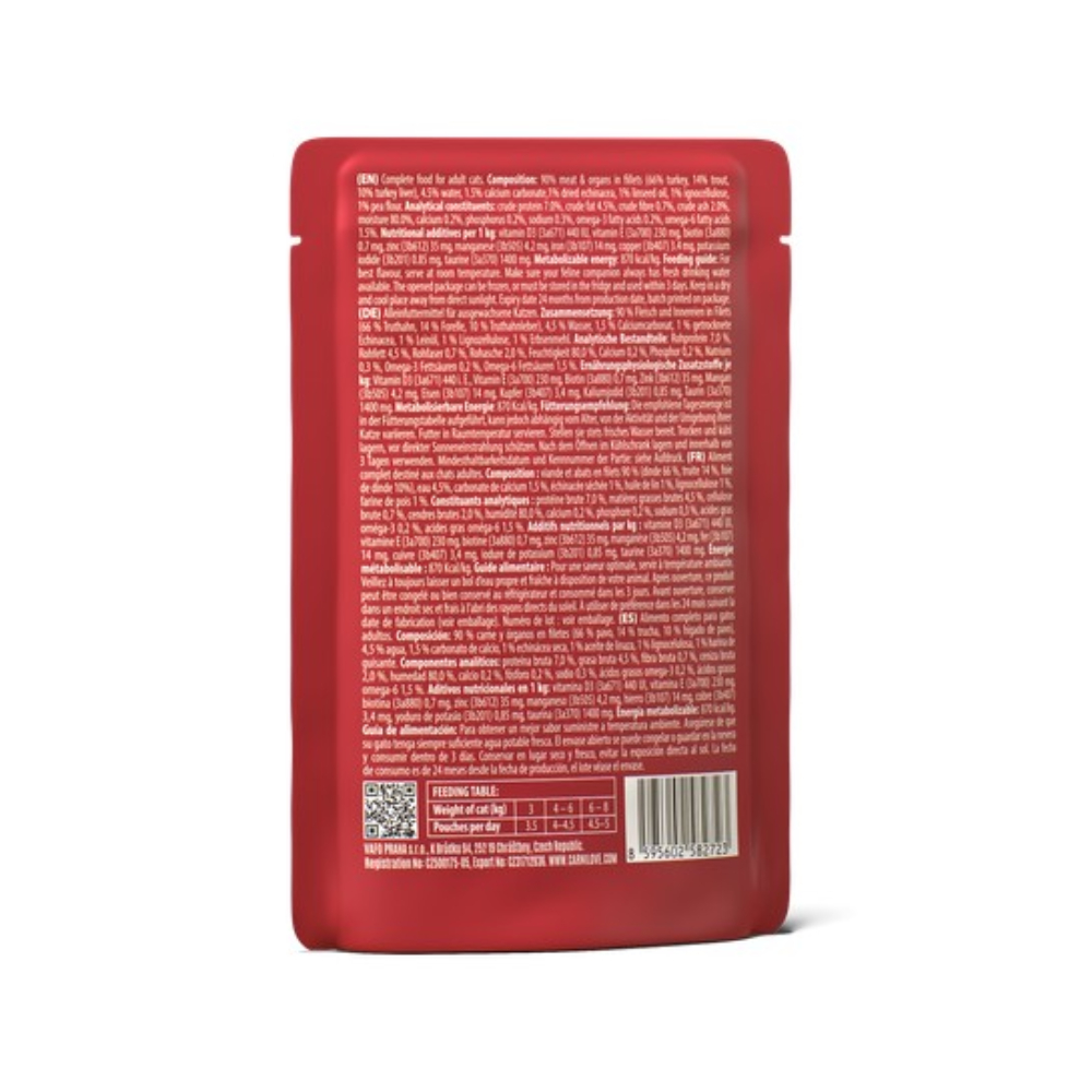Вологий корм для котів Carnilove Adult Gravy 85 г - форель та ехінацея