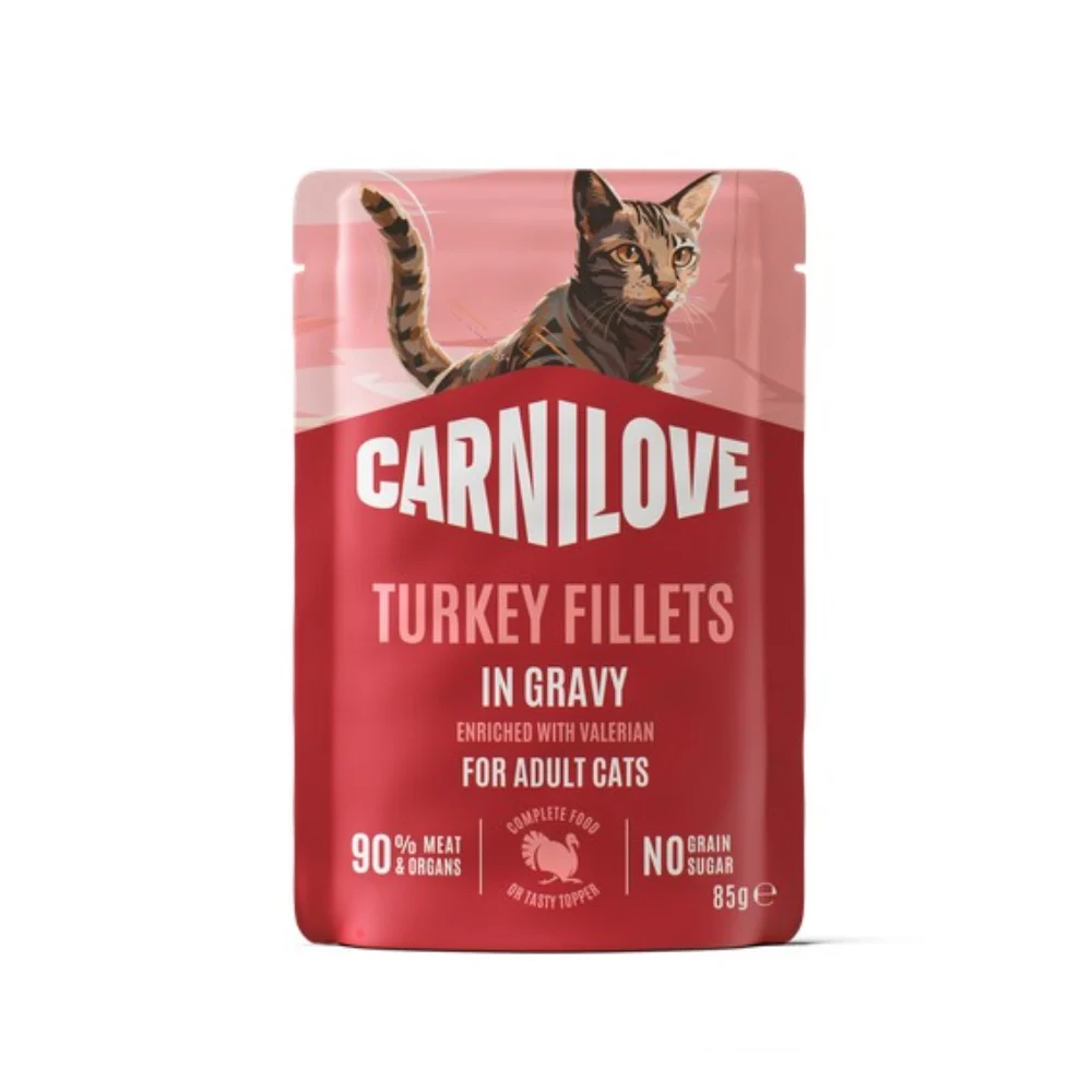 Вологий корм для котів Carnilove Adult Gravy 85 г - індичка та валеріана Вологий корм для котів Carnilove Adult Gravy 85 г - індичка та валеріана
