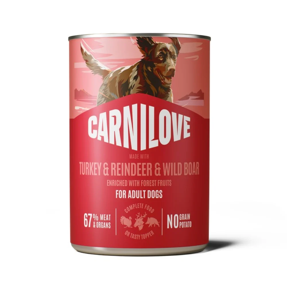 Вологий корм для собак Carnilove Adult Pate 400 г - індичка, оленина та дикий кабан Вологий корм для собак Carnilove Adult Pate 400 г - індичка, оленина та дикий кабан