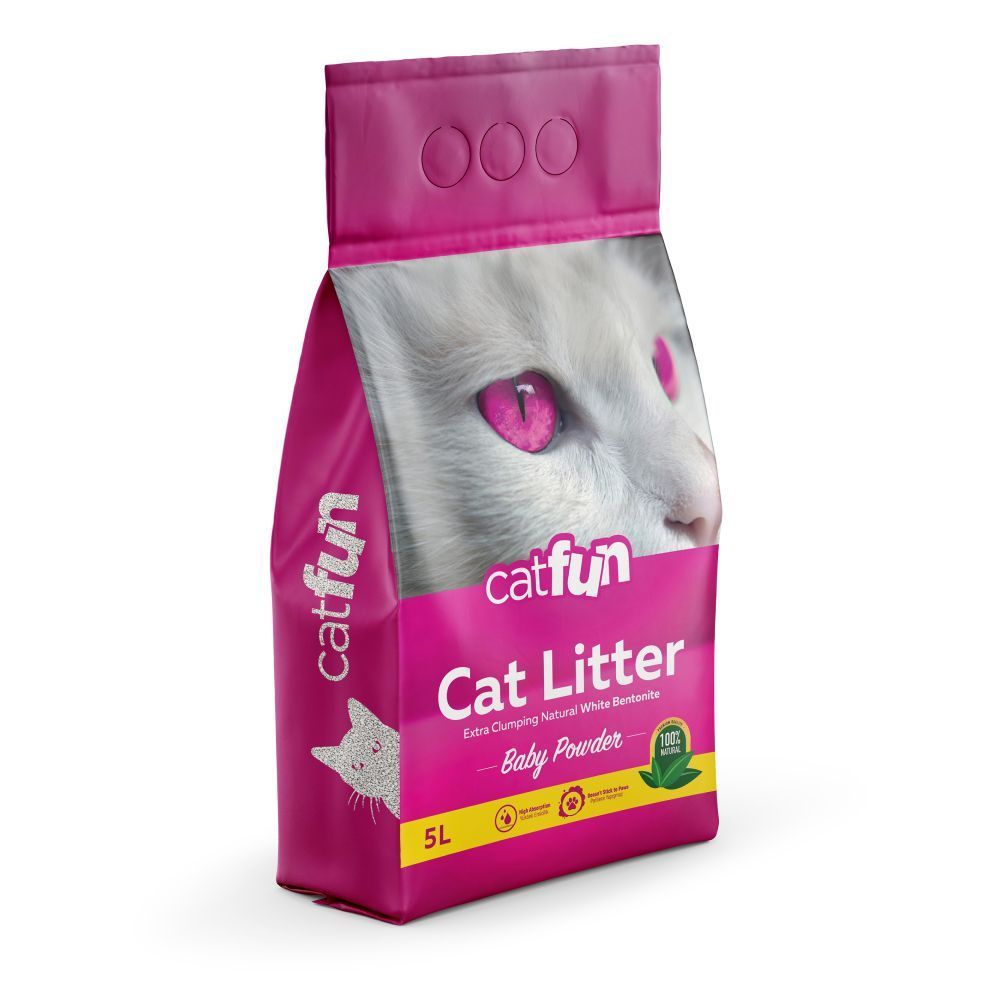 Catfun бентонитовый наполнитель 5 л - детская присыпка Catfun бентонитовый наполнитель 5 л - детская присыпка
