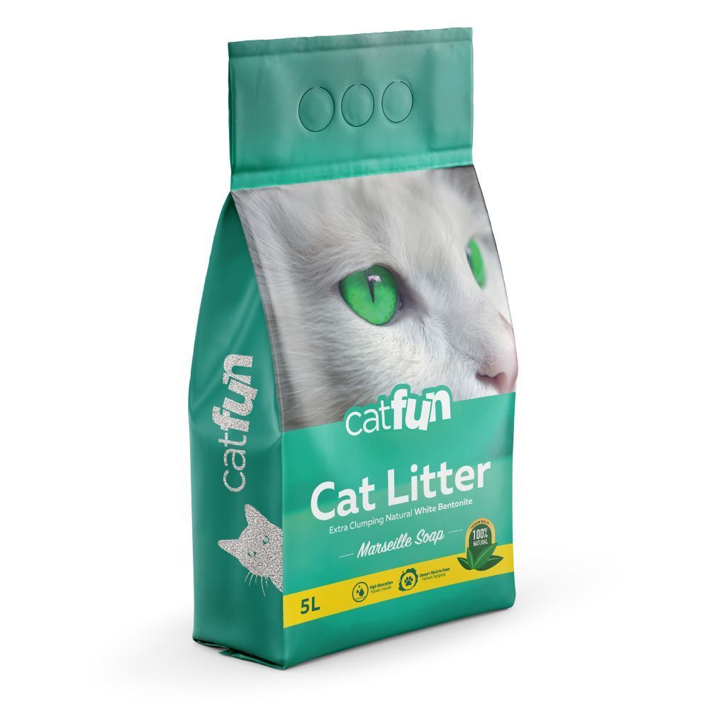 Catfun бентонитовый наполнитель 5 л - марсельское мыло Catfun бентонитовый наполнитель 5 л - марсельское мыло