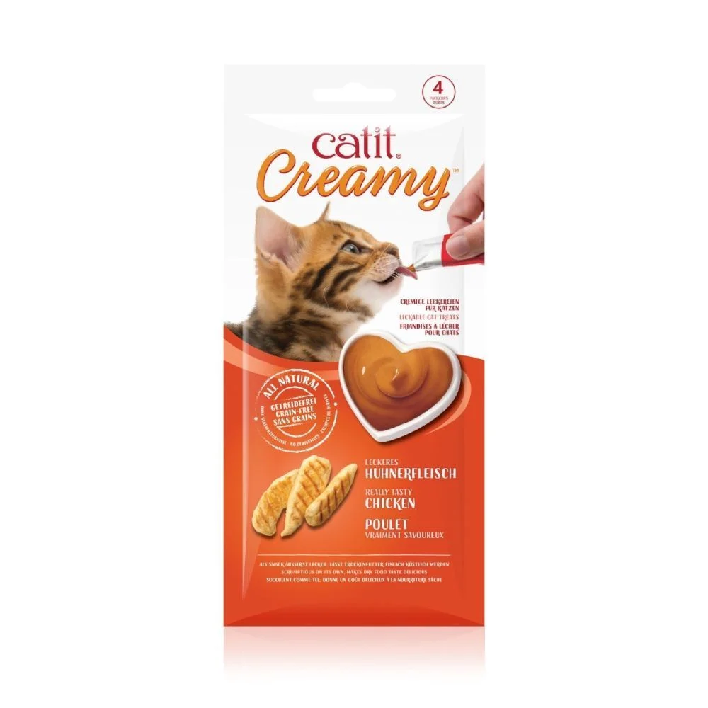 Ласощі для котів Catit Creamy Chicken 4х10 г - курка Ласощі для котів Catit Creamy Chicken 4х10 г - курка