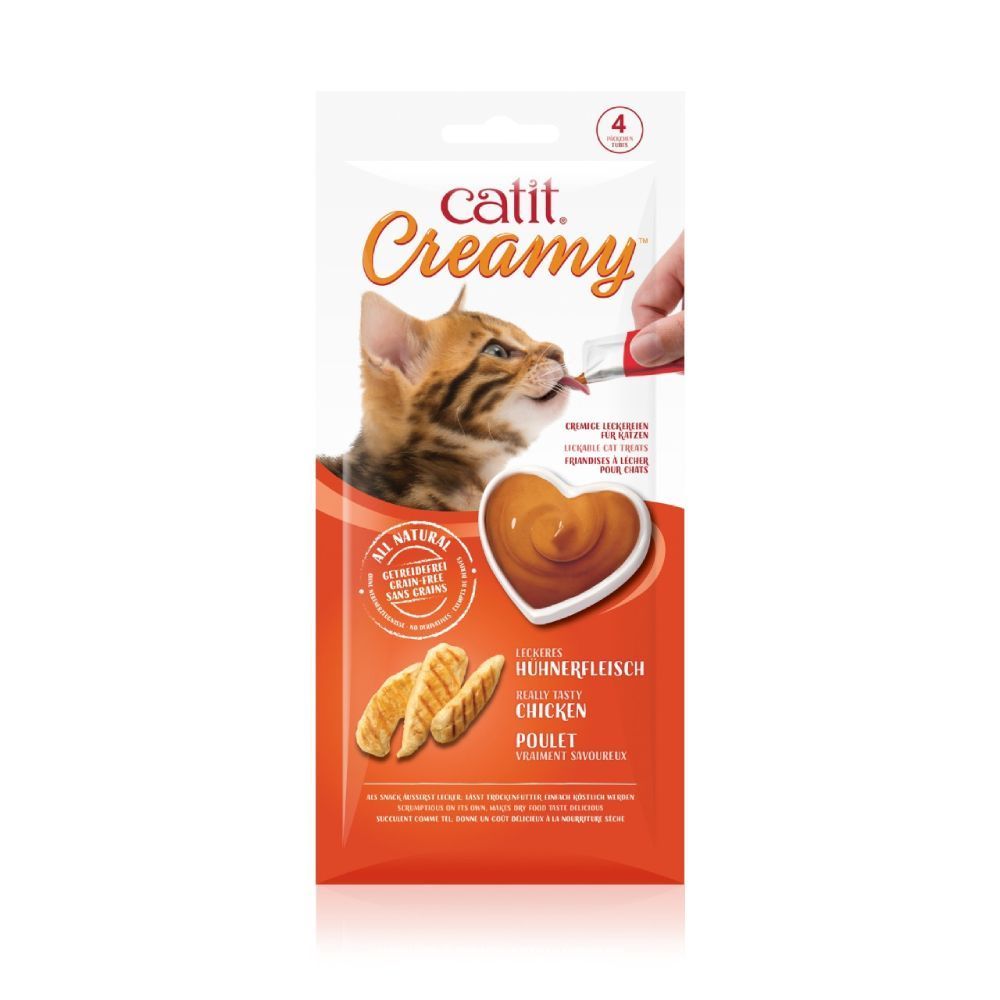 Ласощі для котів Catit Creamy Chicken 4х10 г - курка Ласощі для котів Catit Creamy Chicken 4х10 г - курка