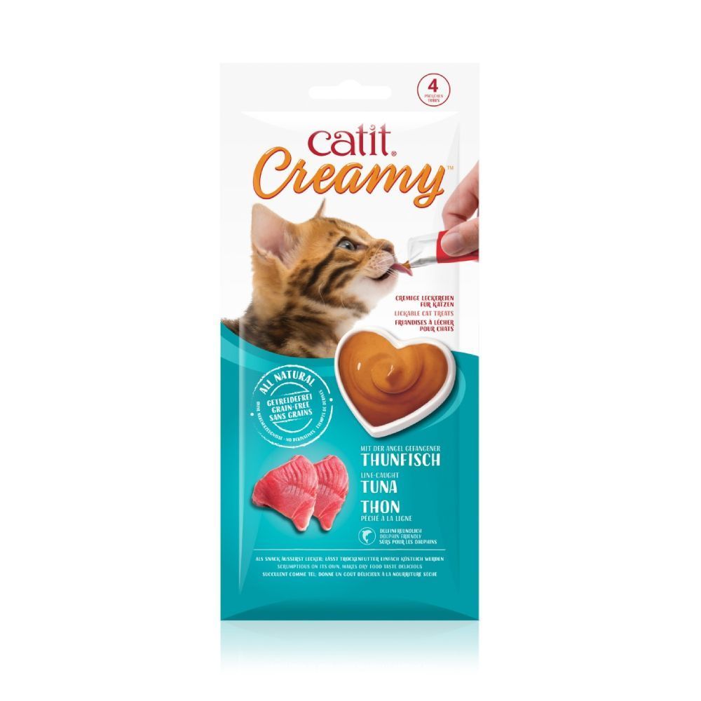 Ласощі для котів Catit Creamy Tuna & Flavor 4х10 г - тунець Ласощі для котів Catit Creamy Tuna & Flavor 4х10 г - тунець