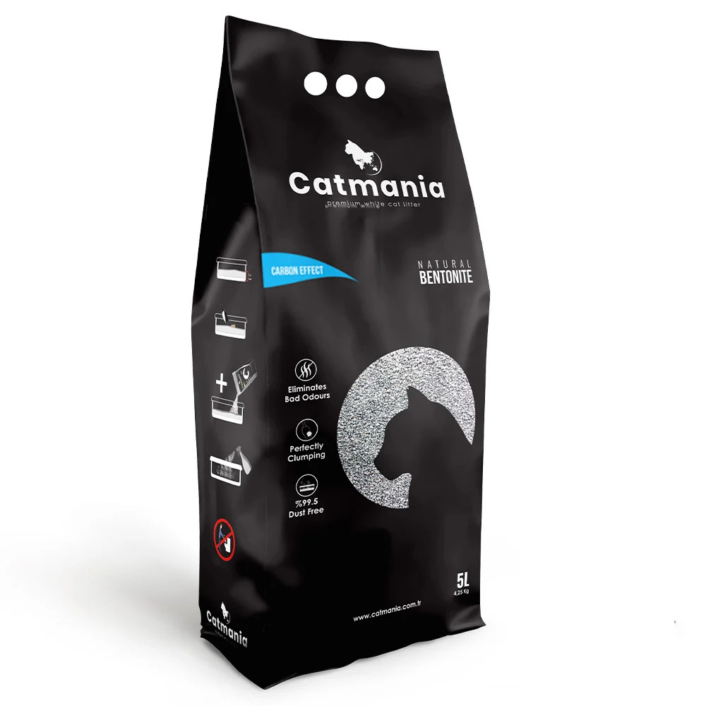 Наповнювач бентонітовий для котячого туалету Catmania Carbon Effect 5 л - без аромату