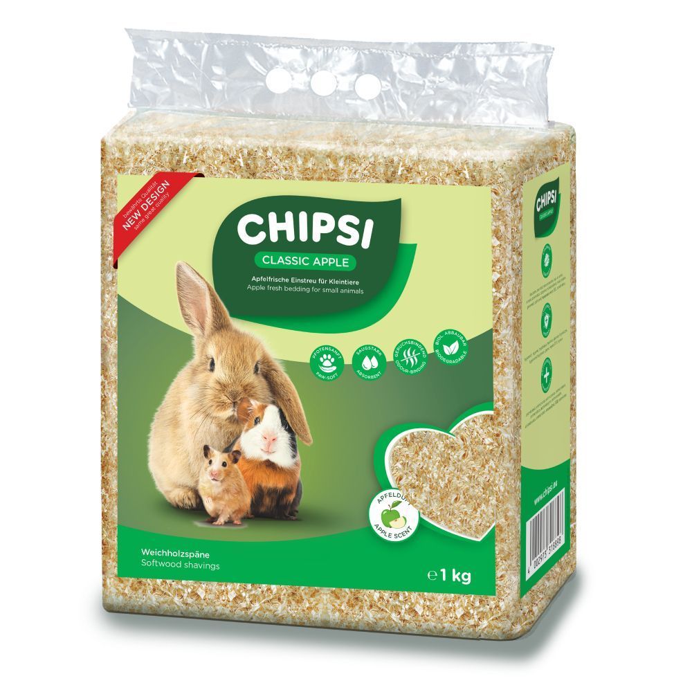 Chipsi Green Apple наповнювач для гризунів 15 л - яблуко