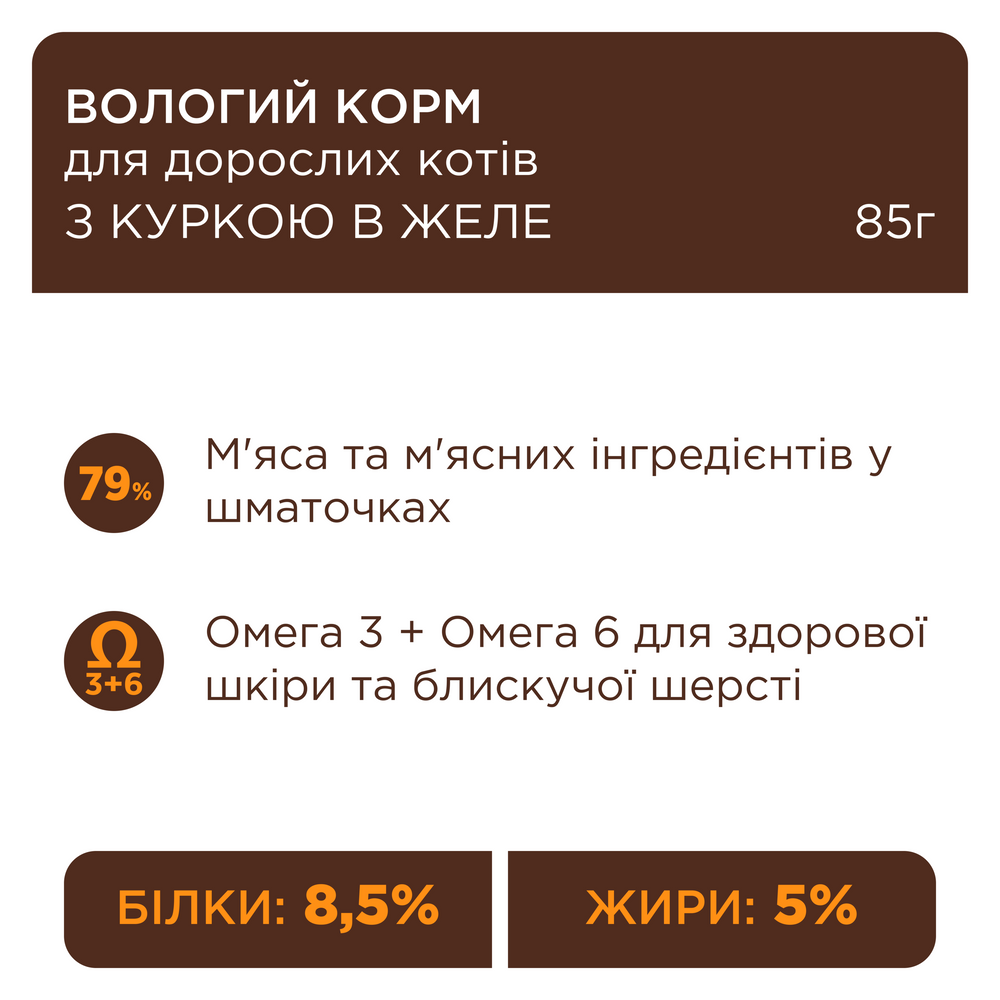 Набір вологого корму для котів Club 4 Paws Premium Jelly 18+6 шт х 85 г - курка
