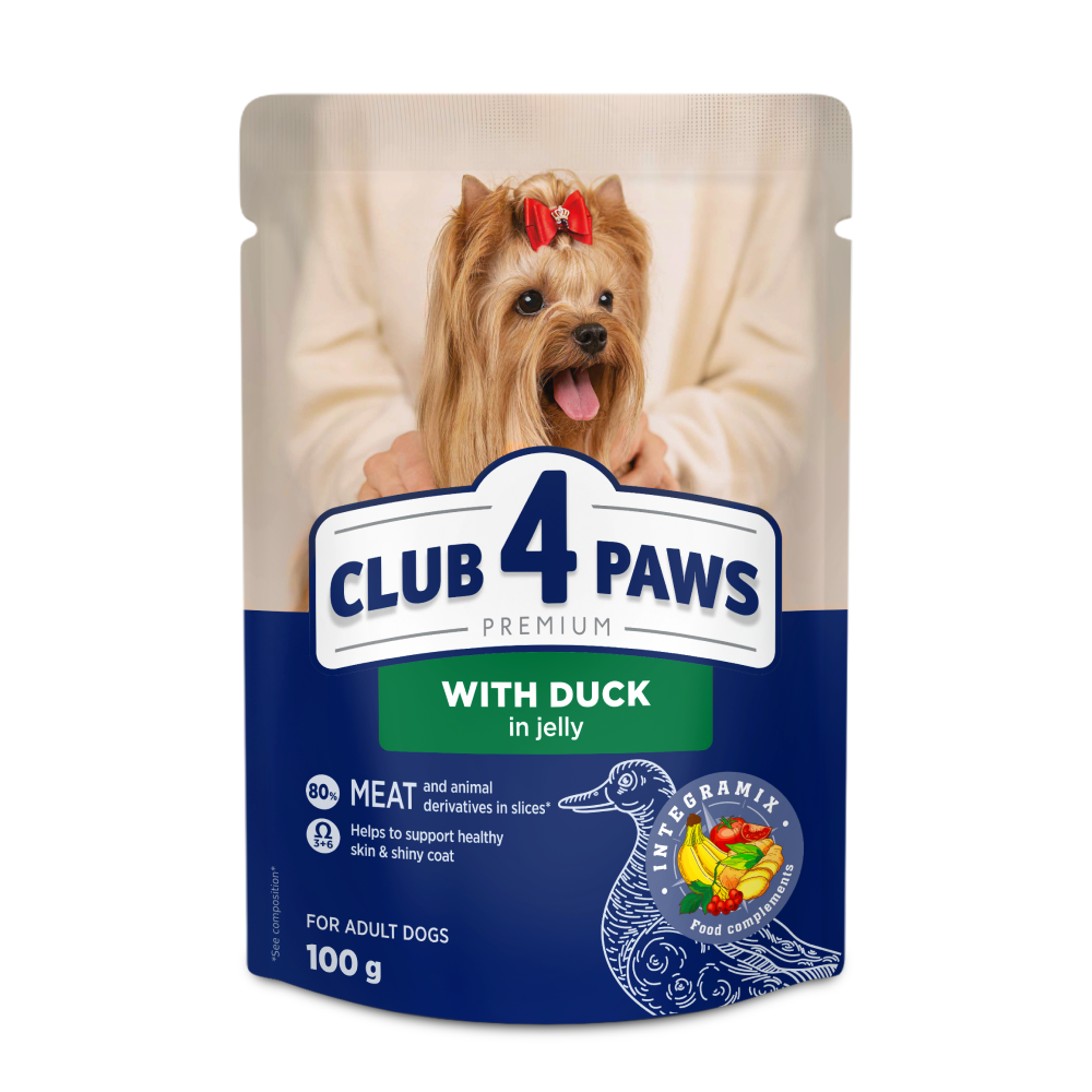 Набір вологого корму для собак Club 4 Paws Premium Small Breeds Adult 18+6 шт х 100 г - качка Набір вологого корму для собак Club 4 Paws Premium Small Breeds Adult 18+6 шт х 100 г - качка