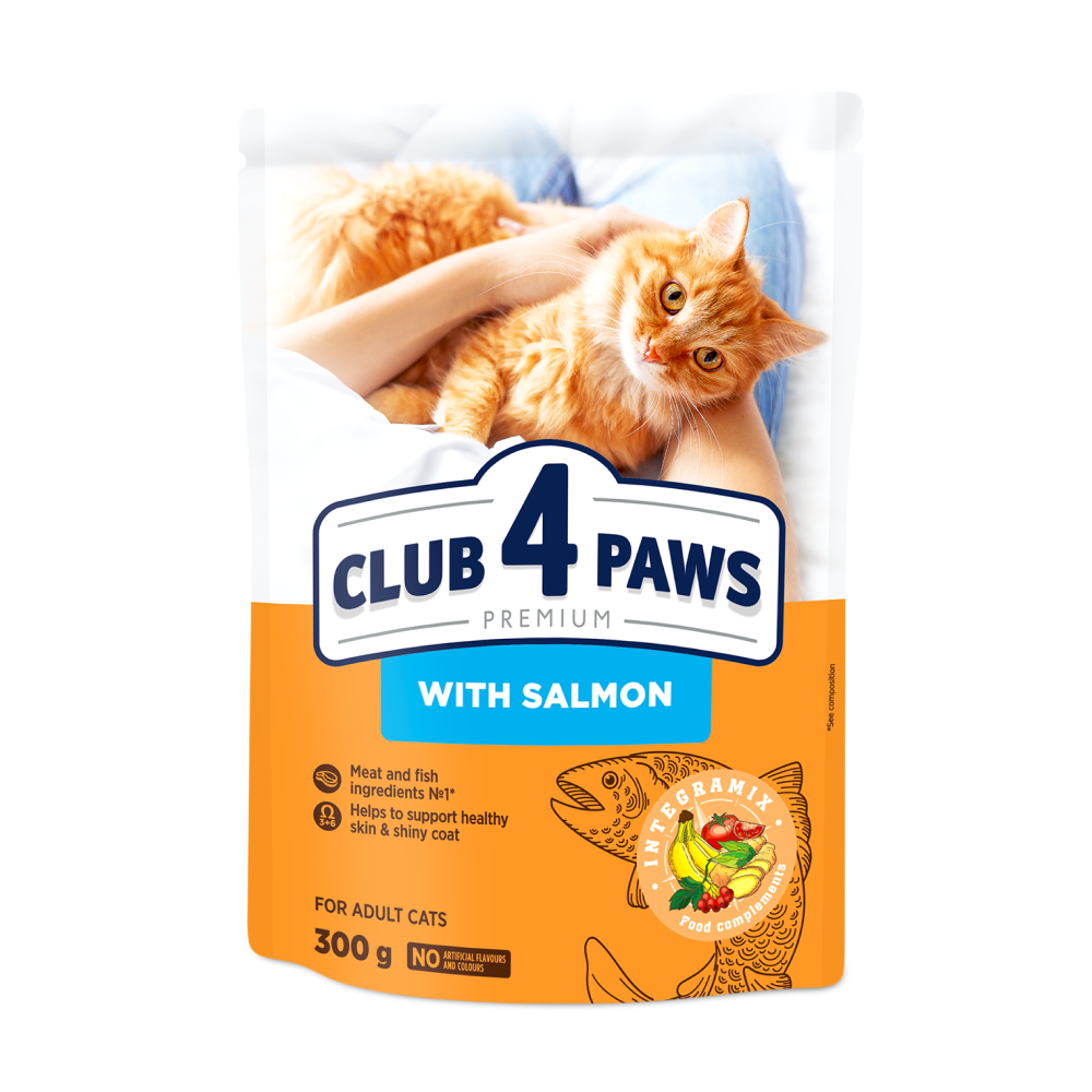 Сухий корм для котів Club 4 Paws Premium 300 г - лосось Сухий корм для котів Club 4 Paws Premium 300 г - лосось