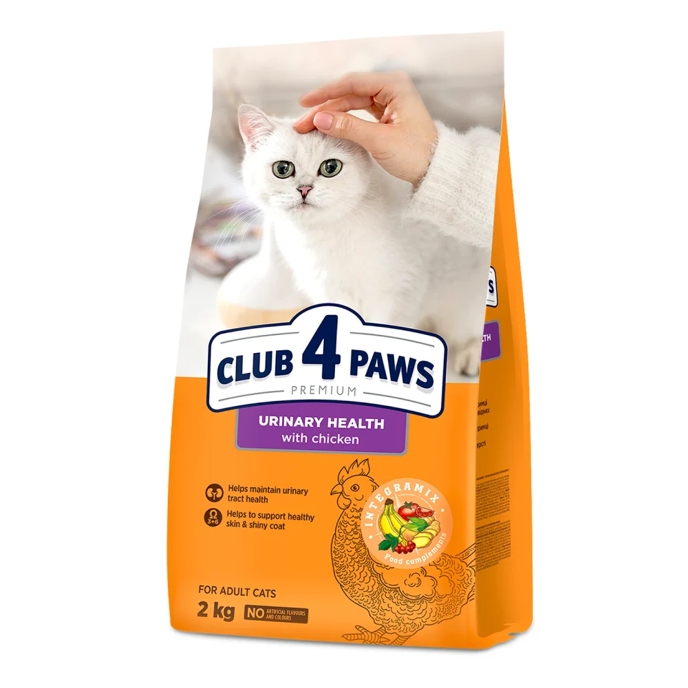 Сухой корм для кошек Club 4 Paws Premium Urinary 2 кг - курица Сухой корм для кошек Club 4 Paws Premium Urinary 2 кг - курица