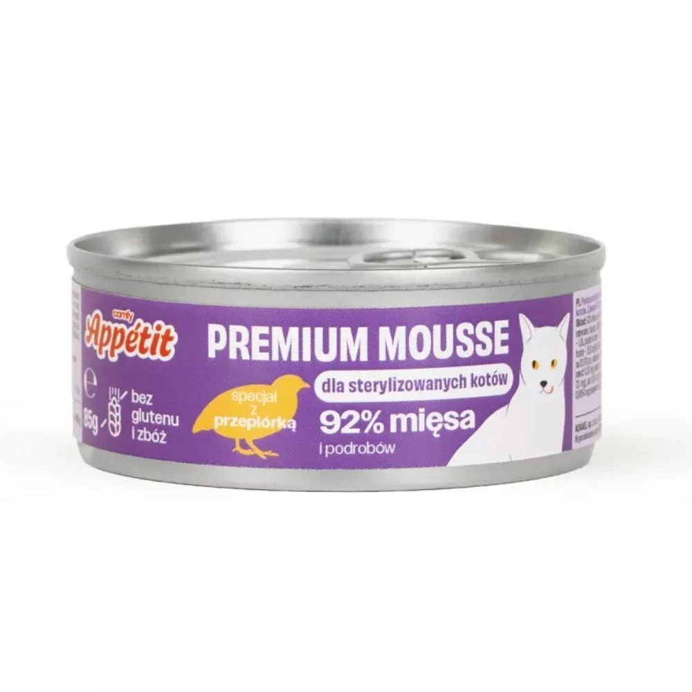 Вологий корм для котів Comfy Appetit Premium Mousse 85 г - перепілка Вологий корм для котів Comfy Appetit Premium Mousse 85 г - перепілка